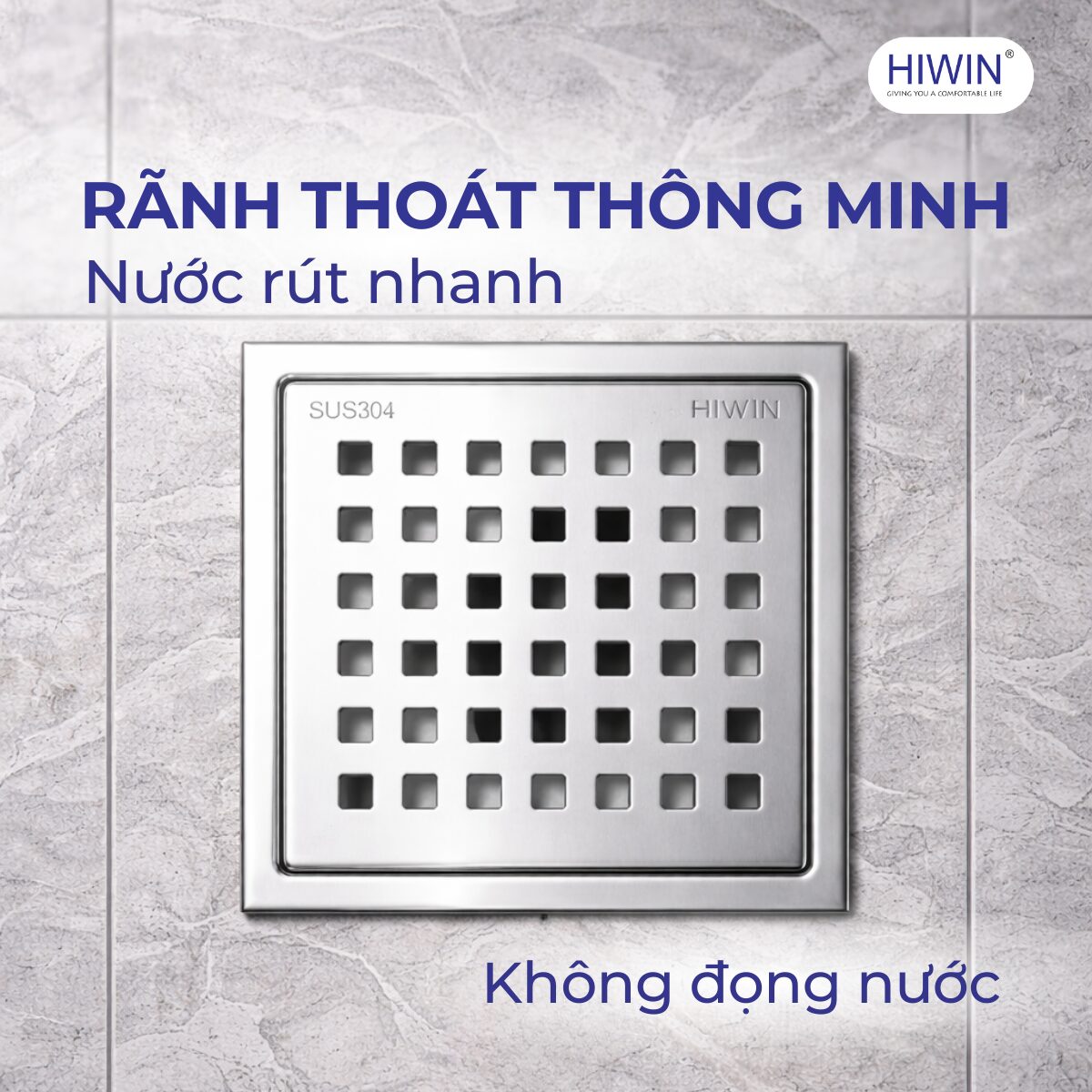 Thoát sàn FD-7210 thiết kế khe thoát đều giúp nước thoát nhanh, không đọng sàn