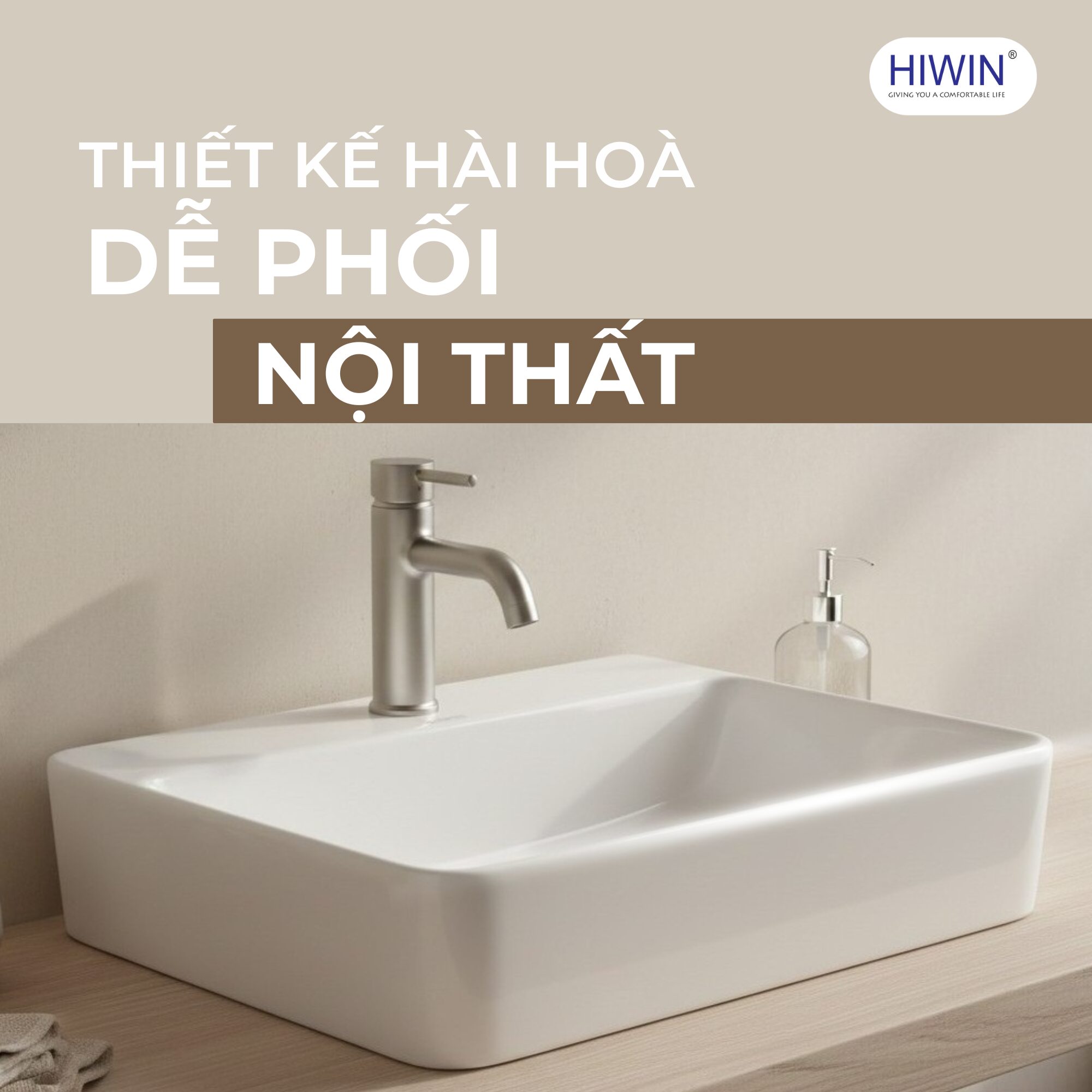 Thiết kế lavabo nghệ thuật LP-6200 dáng vuông bo góc tinh t