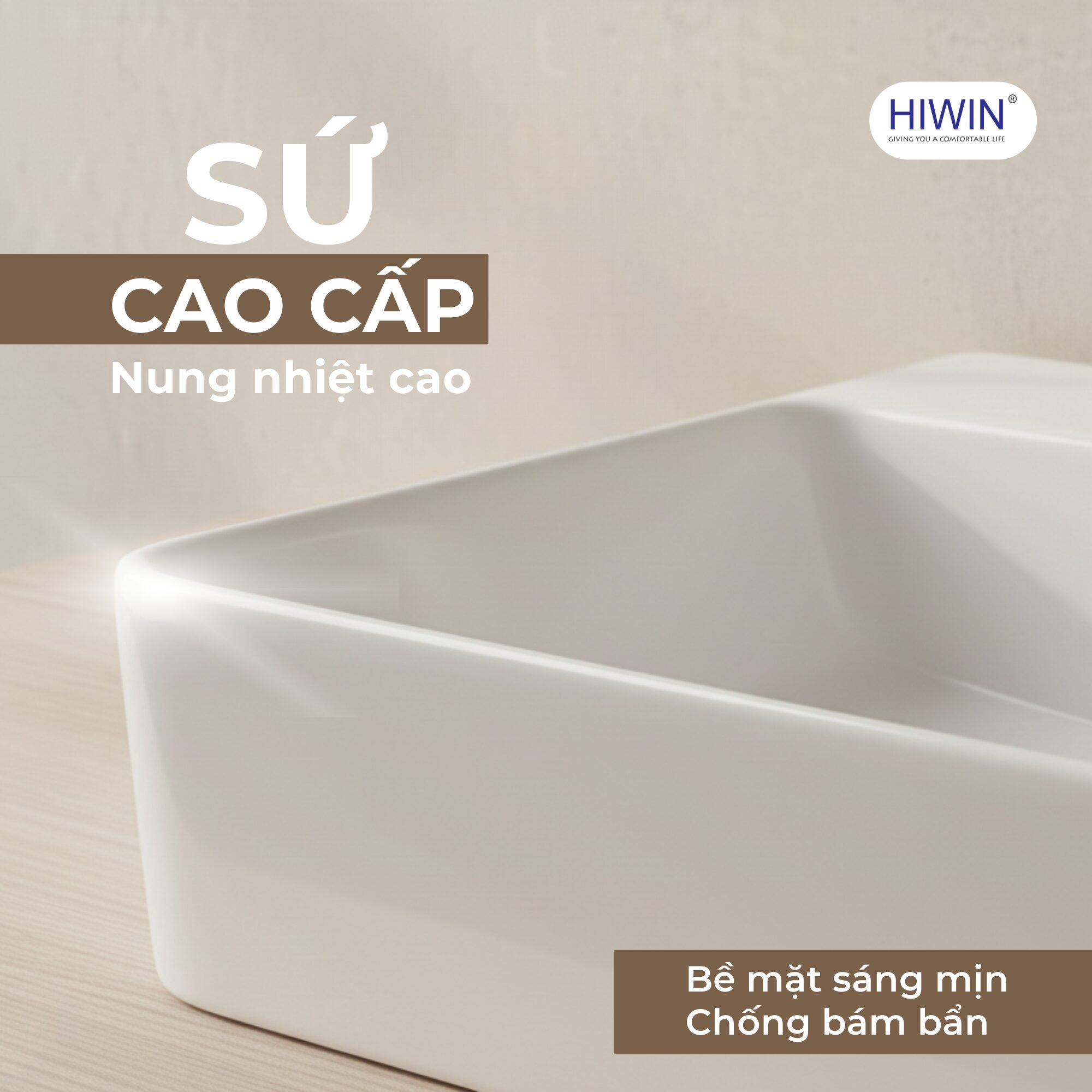 Lavabo LP-6200 sứ cao cấp men nung nhiệt độ cao chống thấm chống trầy