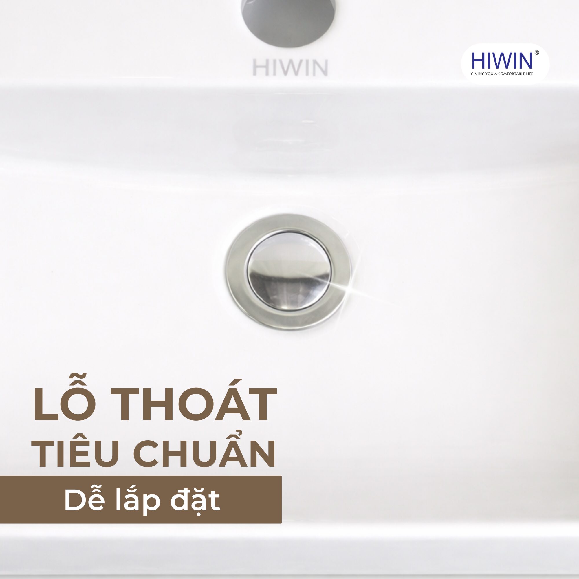 Lỗ thoát lavabo đặt bàn LP-6200 kích thước tiêu chuẩn dễ lắp phụ kiện