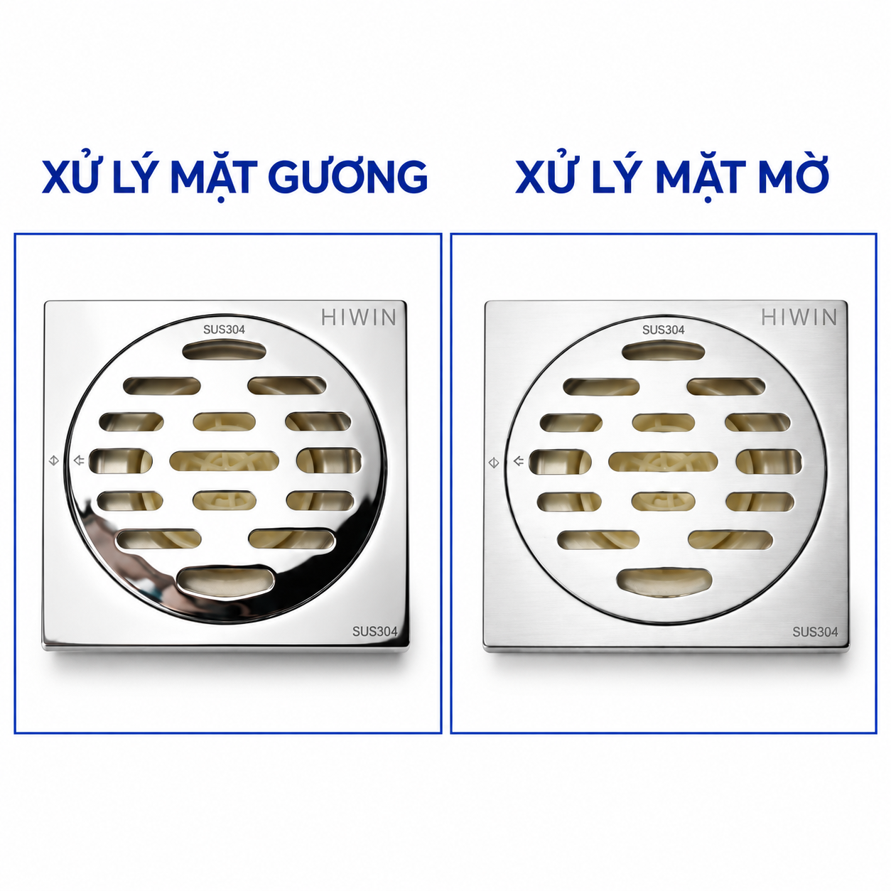 Thoát sàn FD-4200 với hai kiểu xử lý bề mặt là mặt gương và mặt mờ