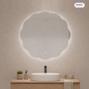 Gương tròn thông minh M-C8080LW-H viền lượn sóng phun cát