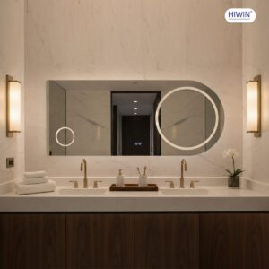 Gương thông minh chữ nhật ngang M-RO14060LD3X-H kèm gương phóng to 3X