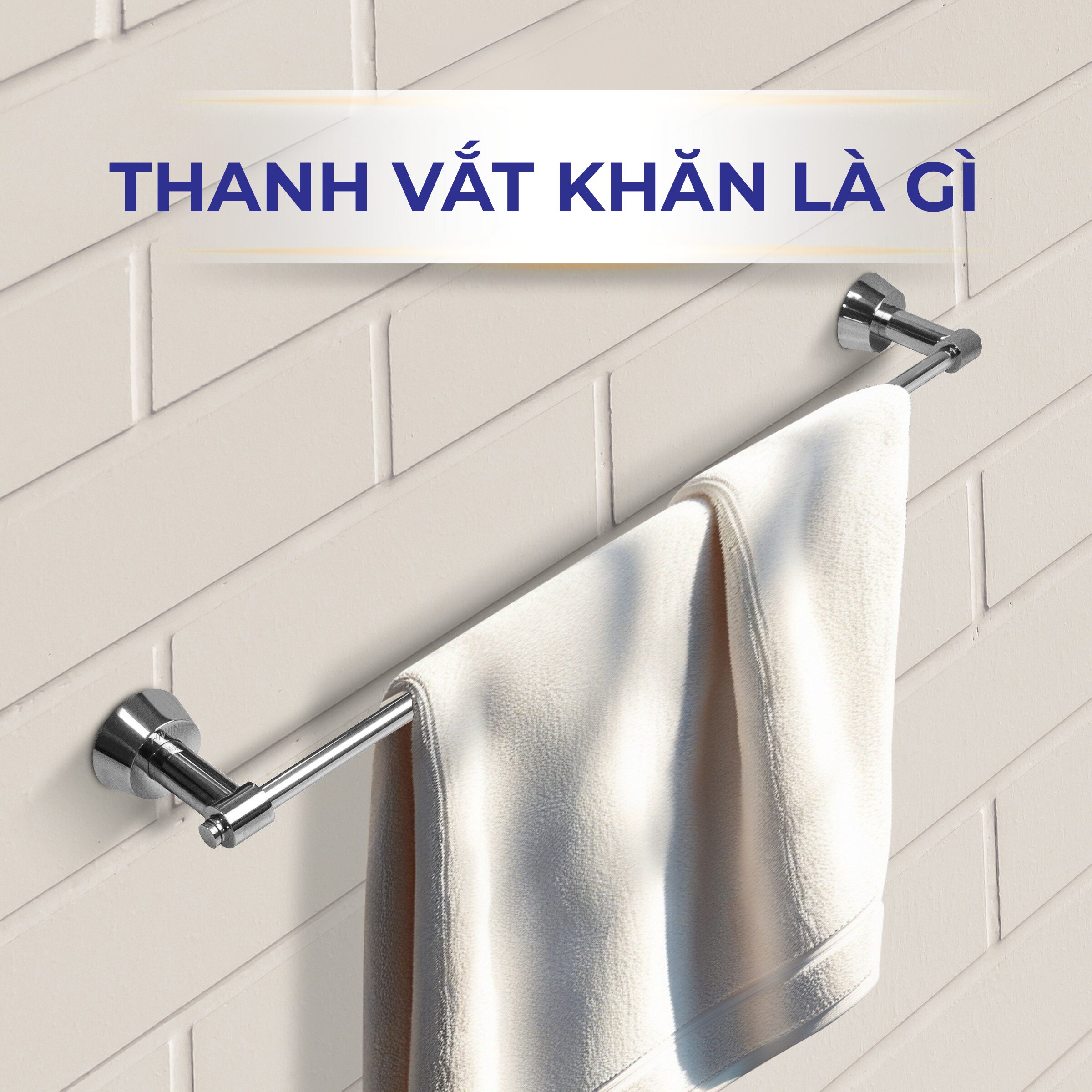 Thanh vắt khăn phòng tắm giúp giữ khăn khô thoáng và phòng tắm gọn gàng