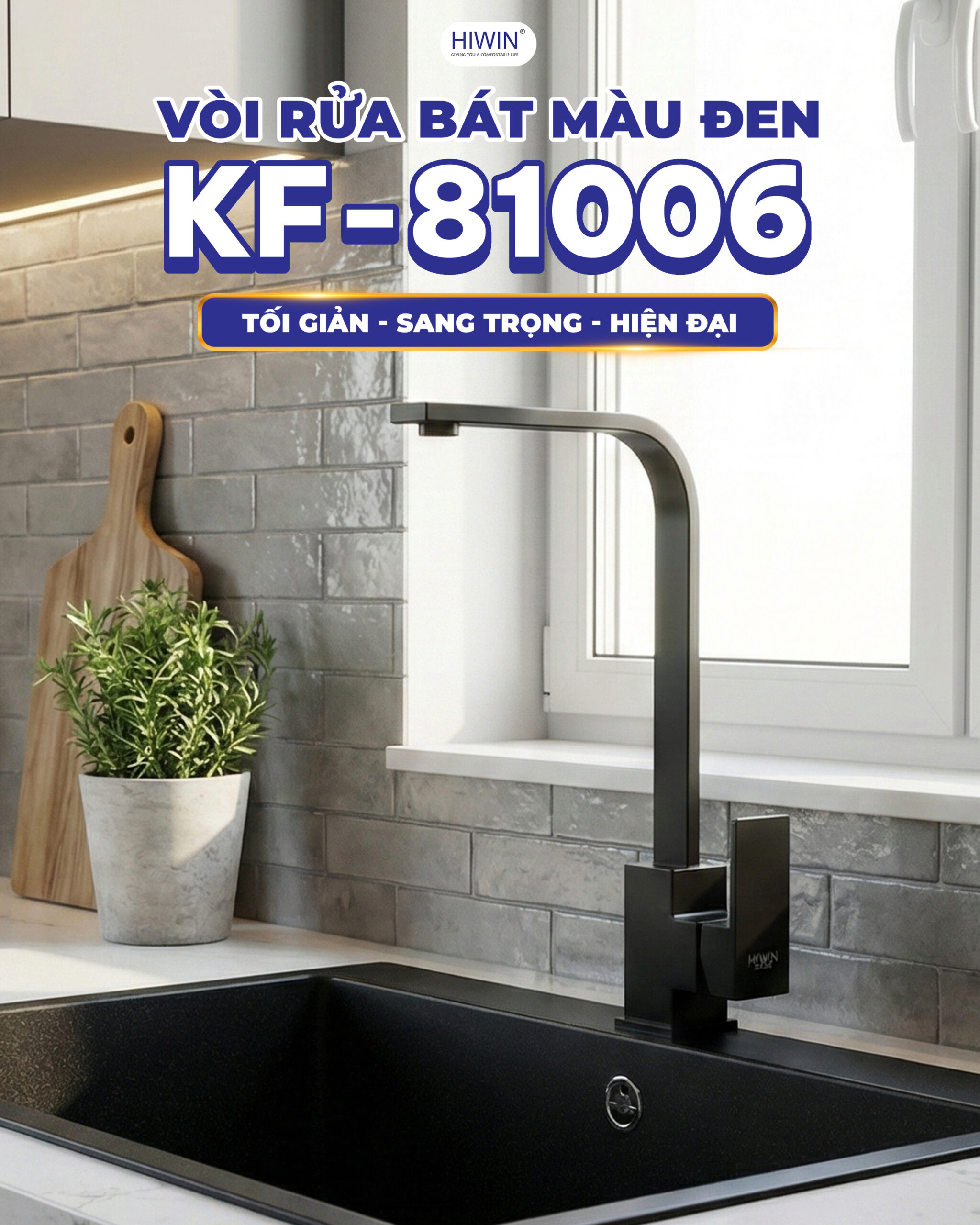 Vòi nóng lạnh gắn chậu, xoay 360 độ tiện lợi