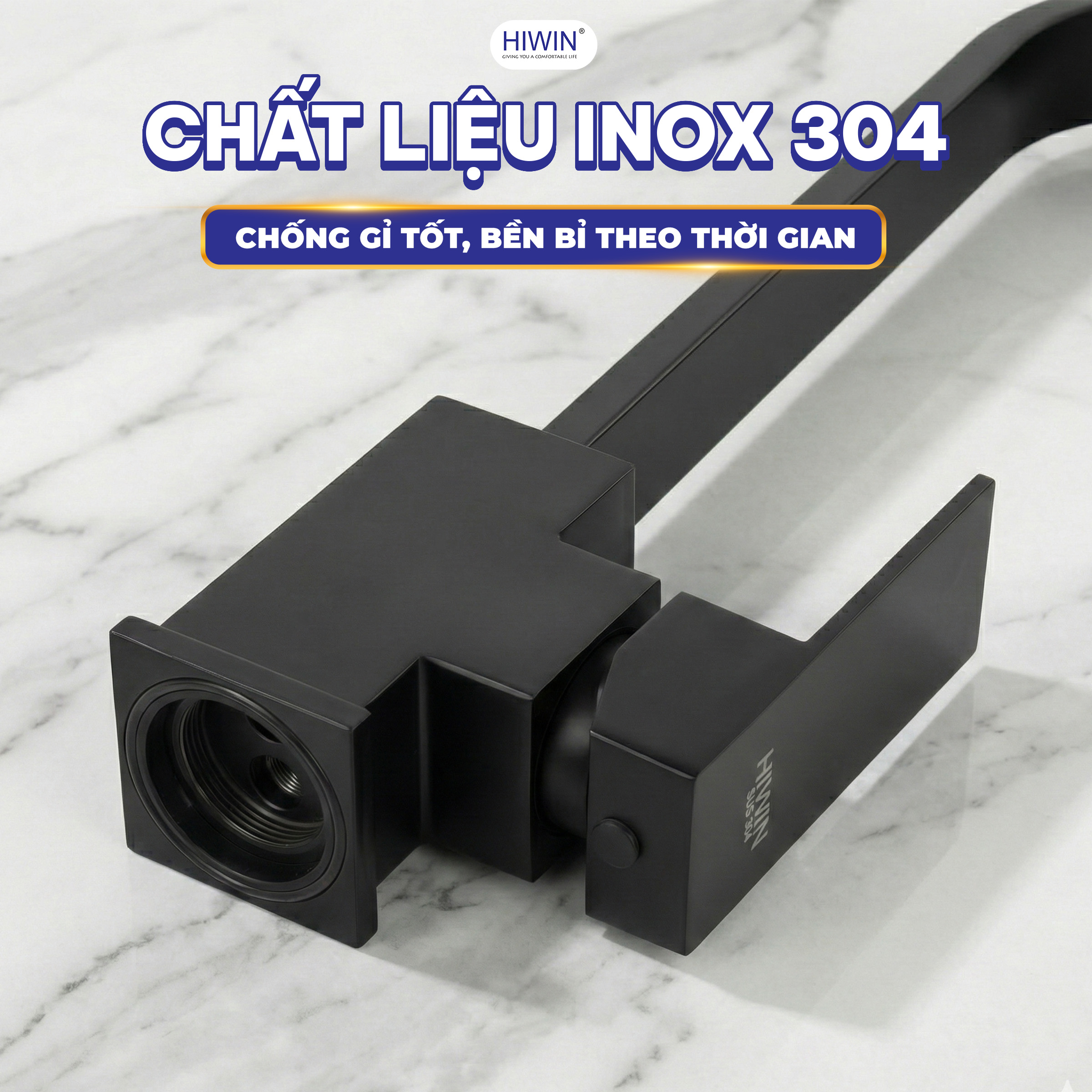 Vòi chậu rửa bát chất liệu Inox 304 cao cấp