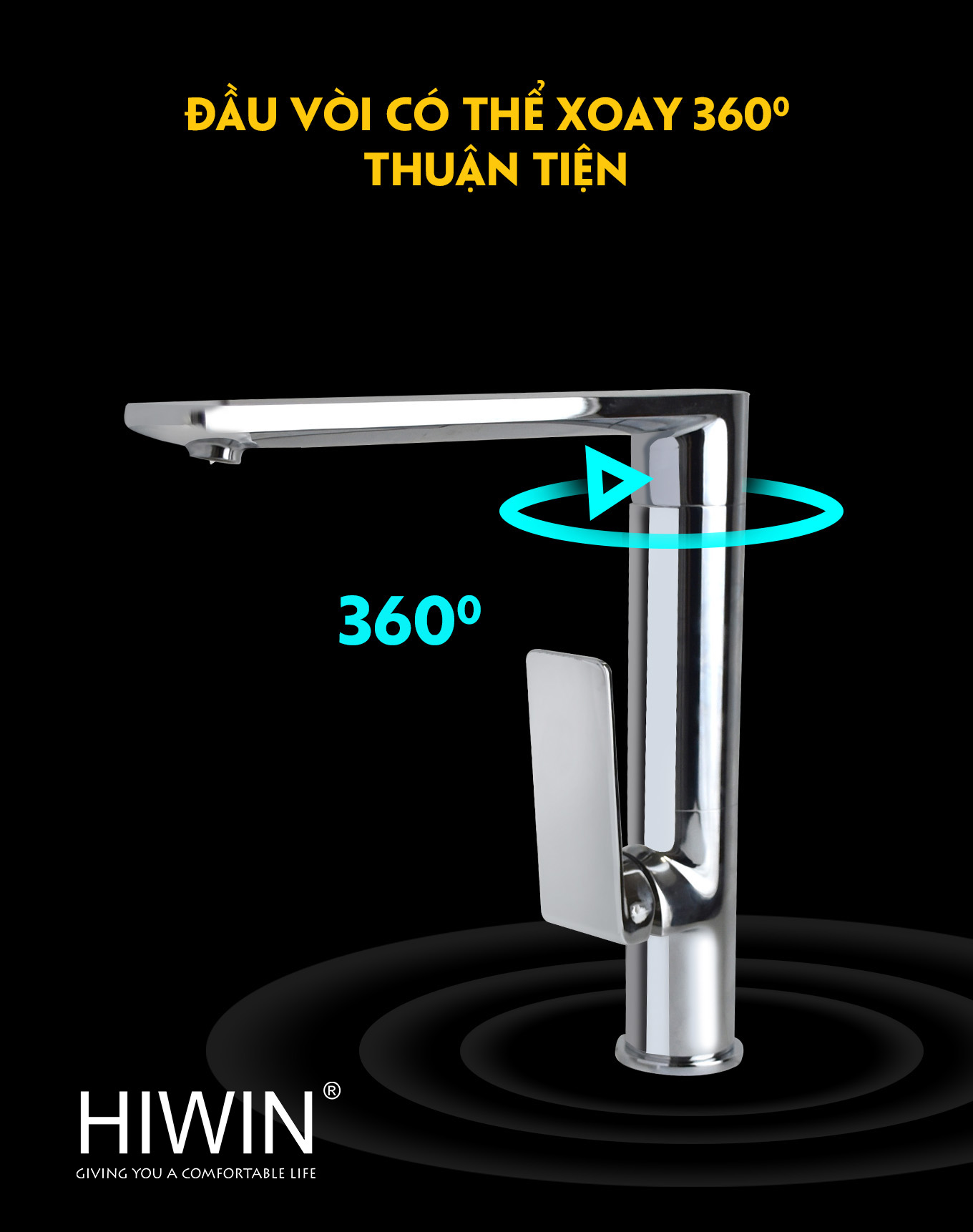 Vòi xoay được 360 độ - sử dụng linh hoạt