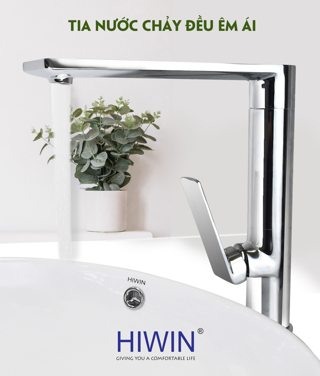 Tay gạt nước thuận tiện vơi tia nước đều 