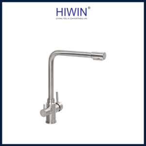 Vòi rửa bát 3 đường nước inox 304 Hiwin KF-108 tích hợp vòi lọc nước