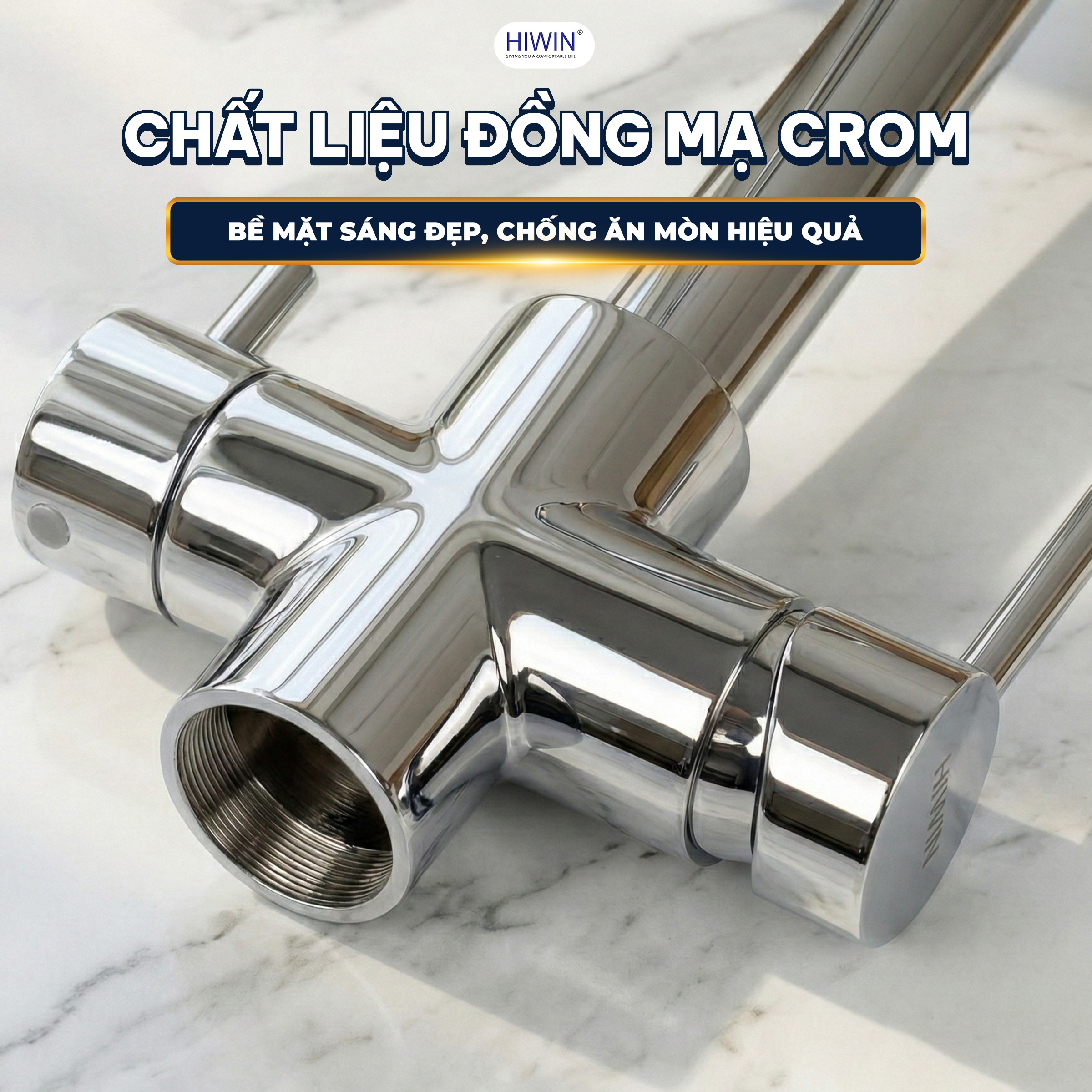 Đồng mạ cao cấp, chống gỉ tốt, bền bỉ theo thời gian