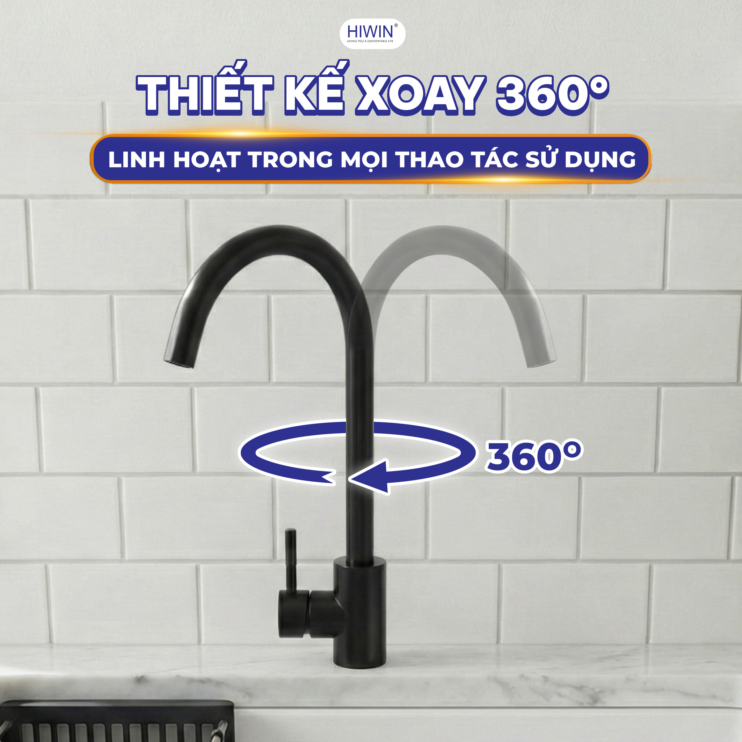Vòi xoay được 360 độ - sử dụng linh hoạt