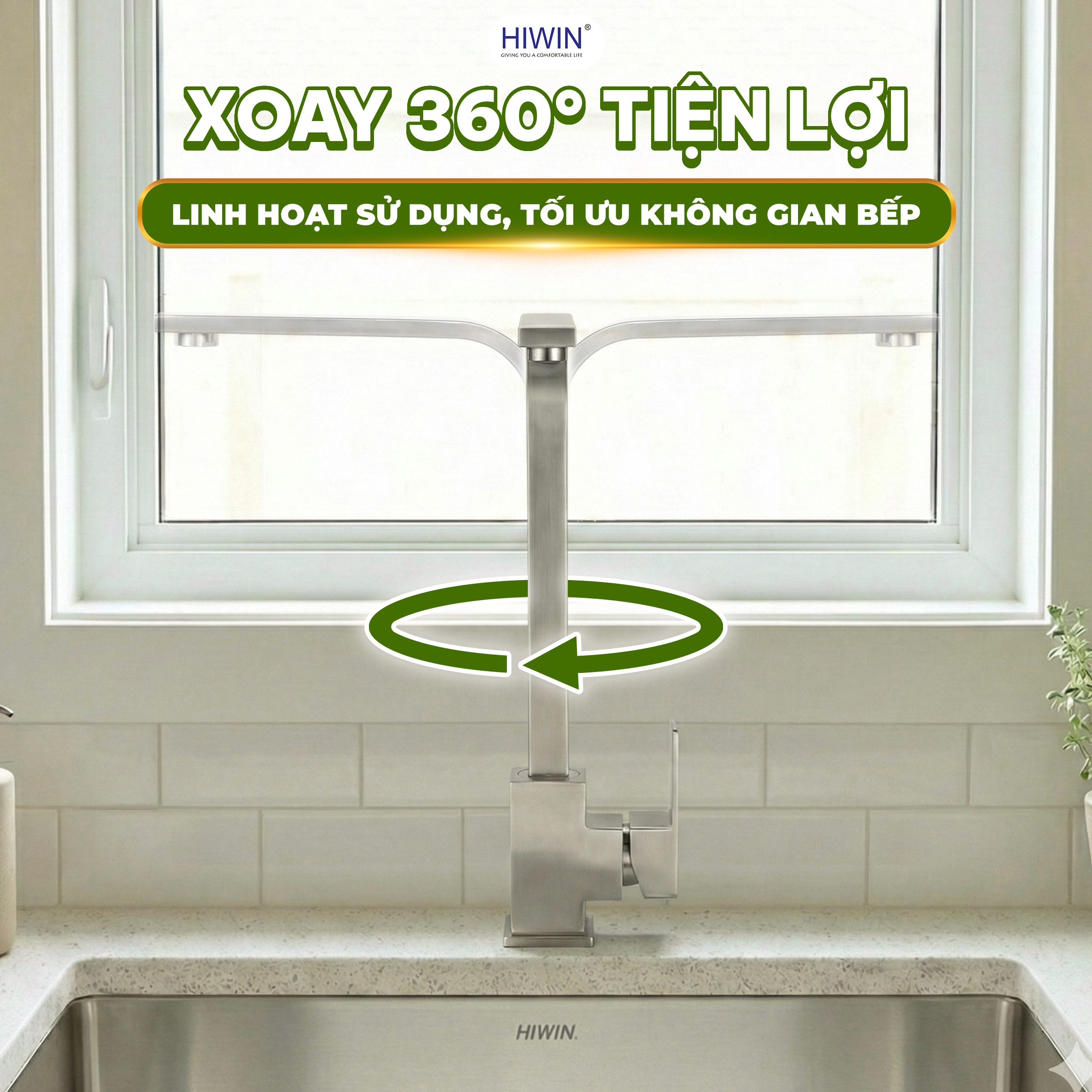 Vòi xoay được 360 độ - sử dụng linh hoạt