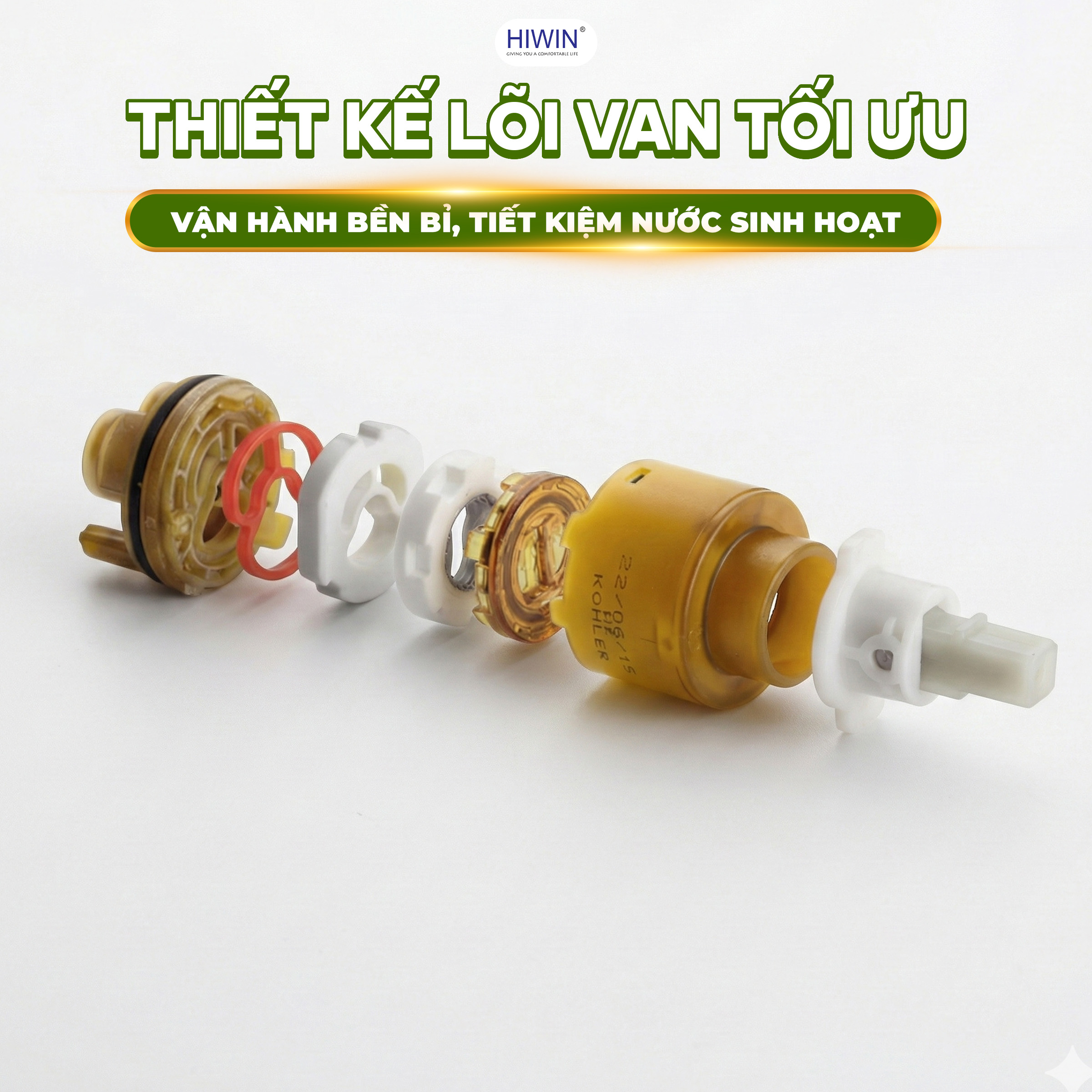 Lõi van bền bỉ, tiết kiệm nước sinh hoạt