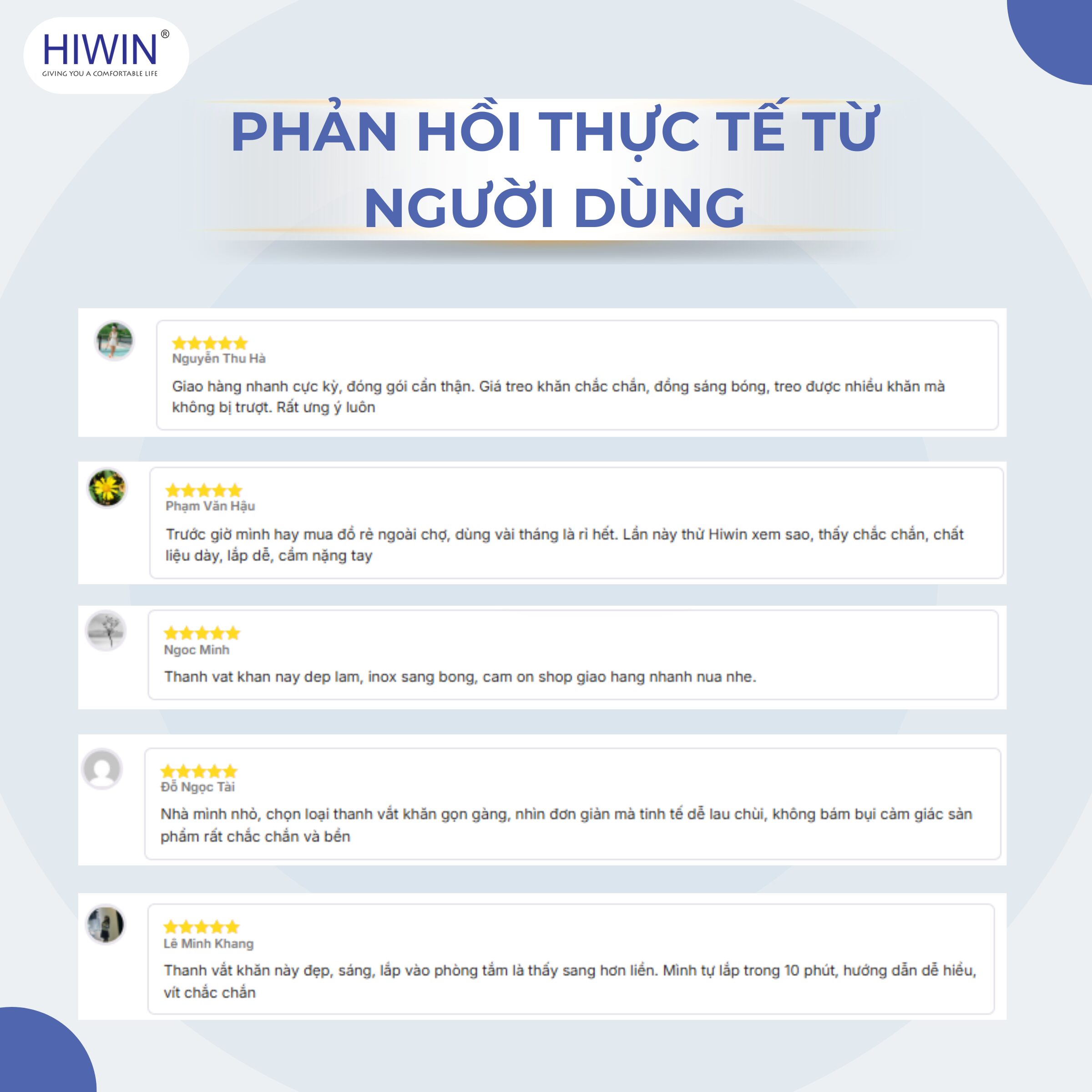 Đánh giá thực tế của khách hàng về thanh vắt khăn phòng tắm Hiwin