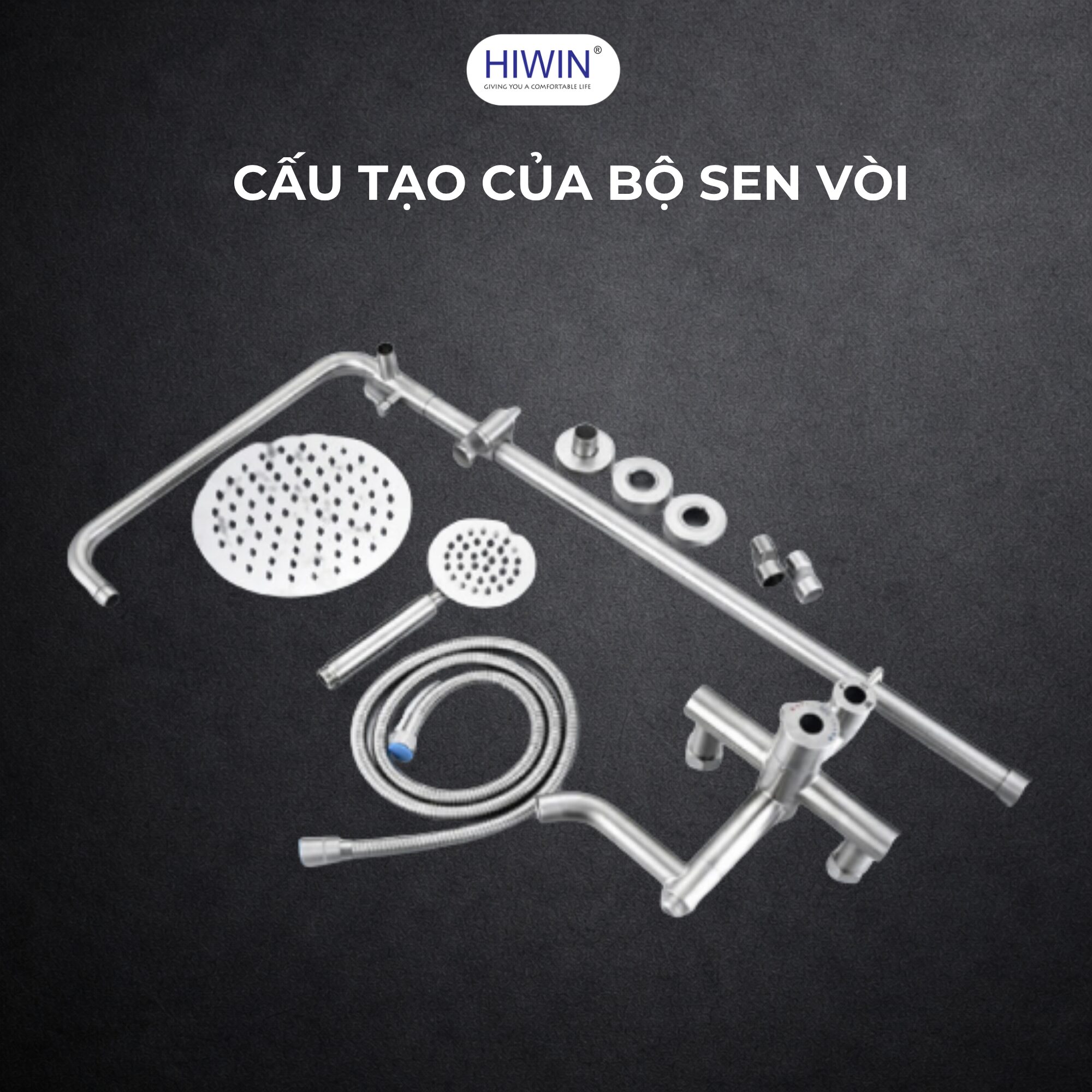 Cấu tạo vòi hoa sen gồm bát sen, tay sen dây sen và củ sen,......