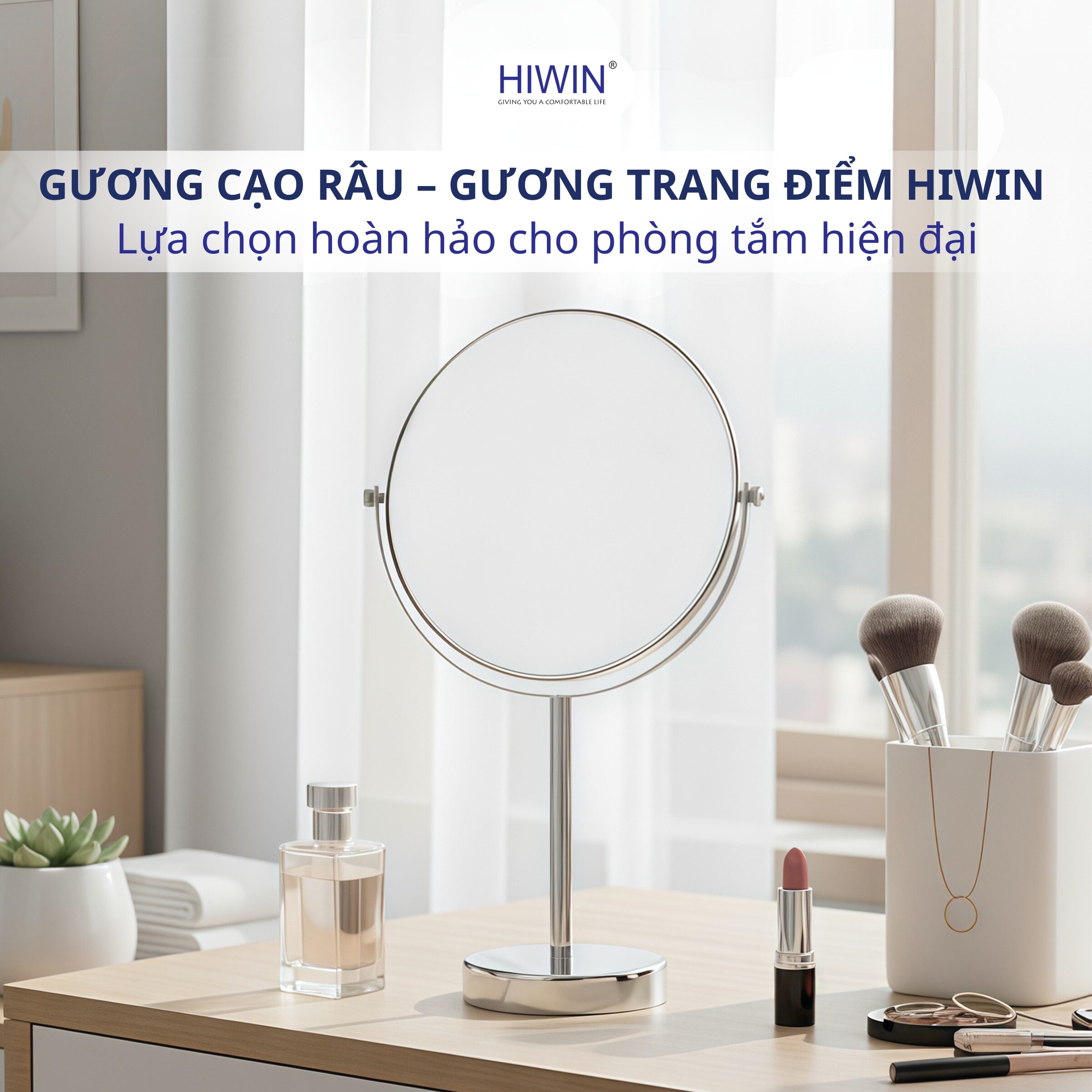 Gương cạo râu Hiwin chính hãng thiết kế bền đẹp