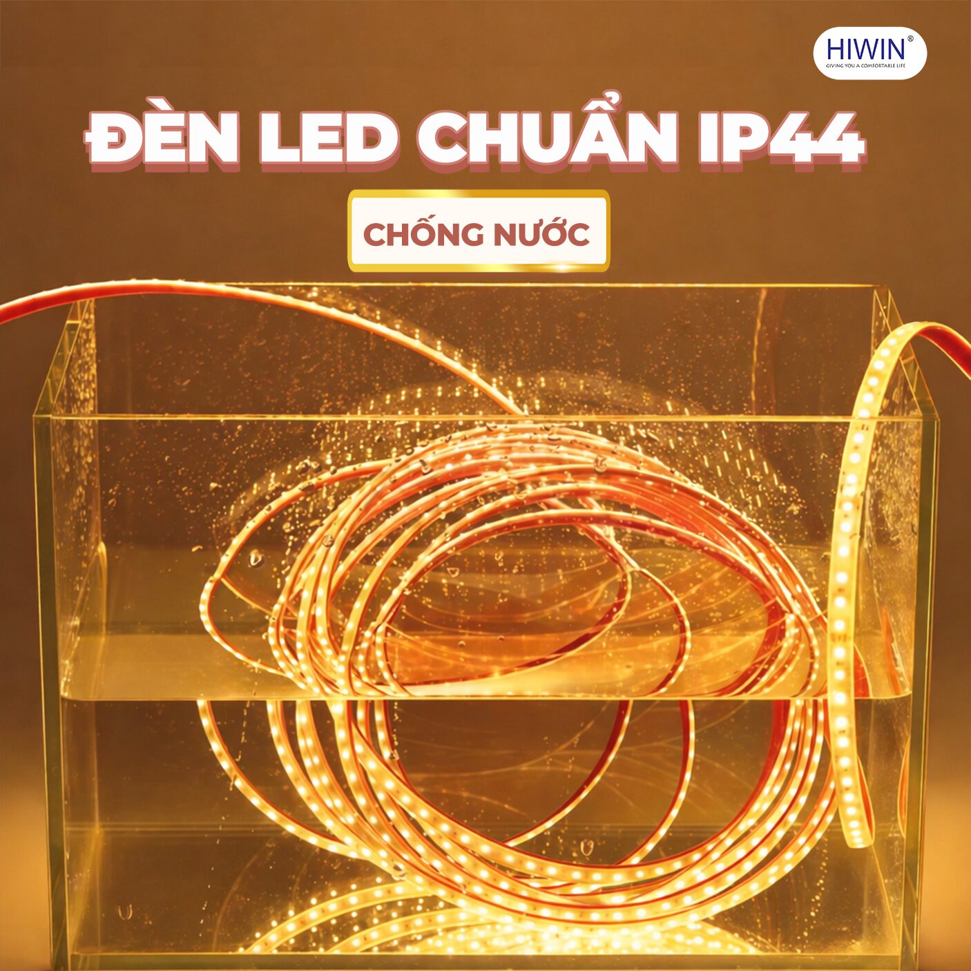 Đèn LED IP44 đảm bảo an toàn trong môi trường ẩm