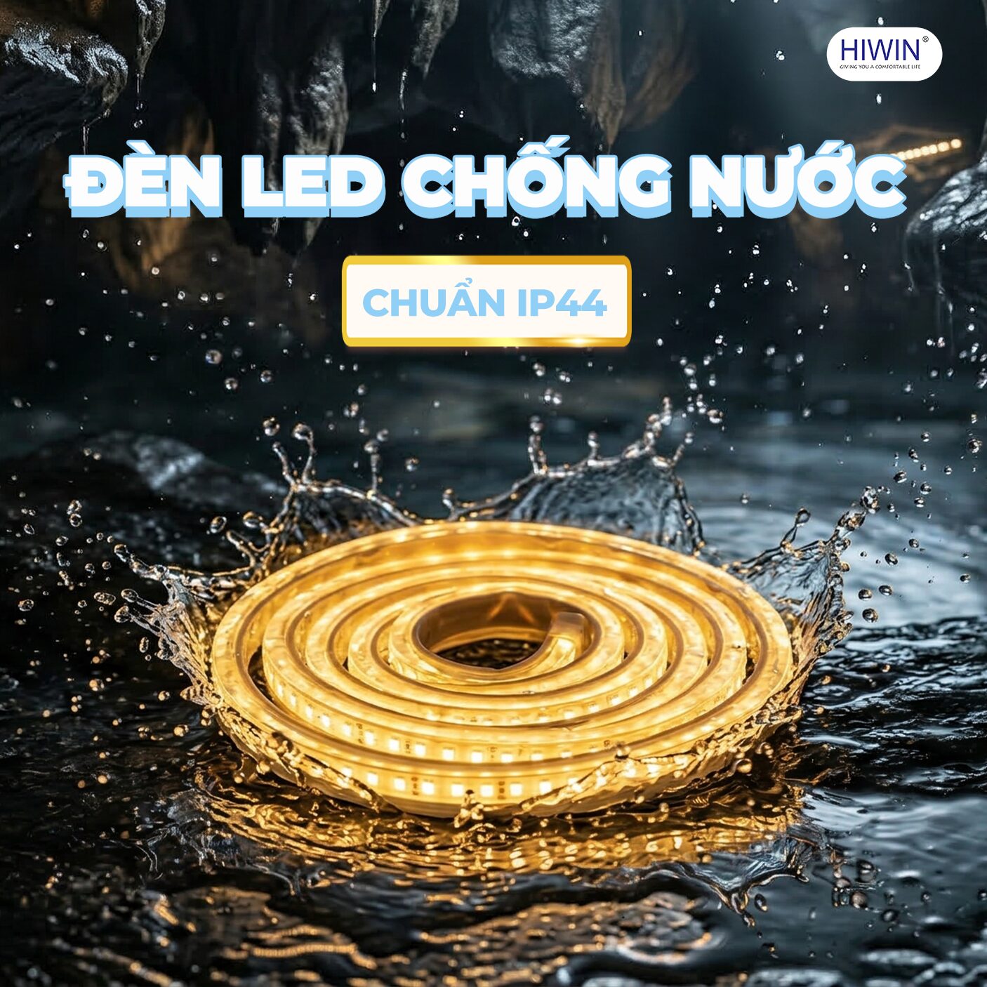 Hệ thống đèn LED đạt chuẩn IP44 đảm bảo độ bền và an toàn khi sử dụng