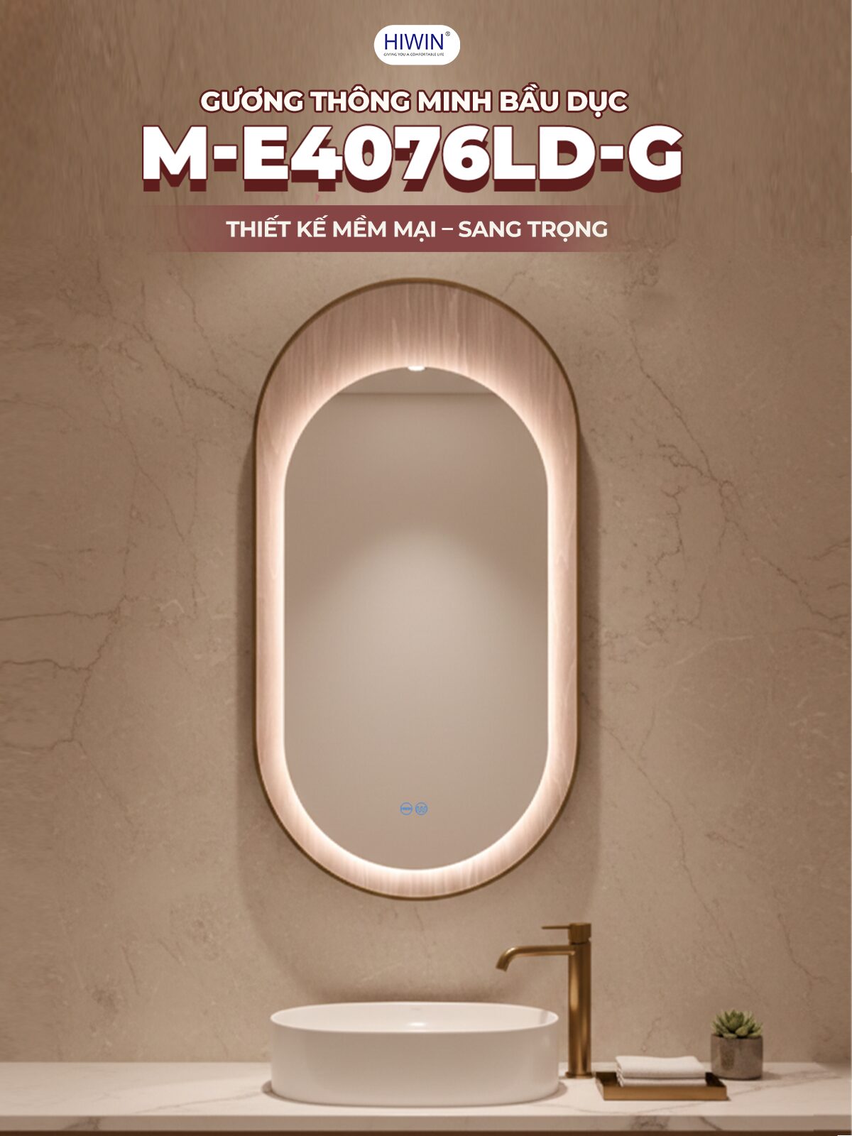 gương soi nhà tắm M-E4076LD-GW