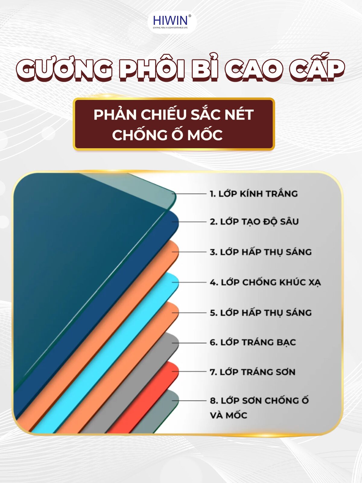 Bề mặt gương phôi Bỉ cao cấp phản chiếu rõ nét