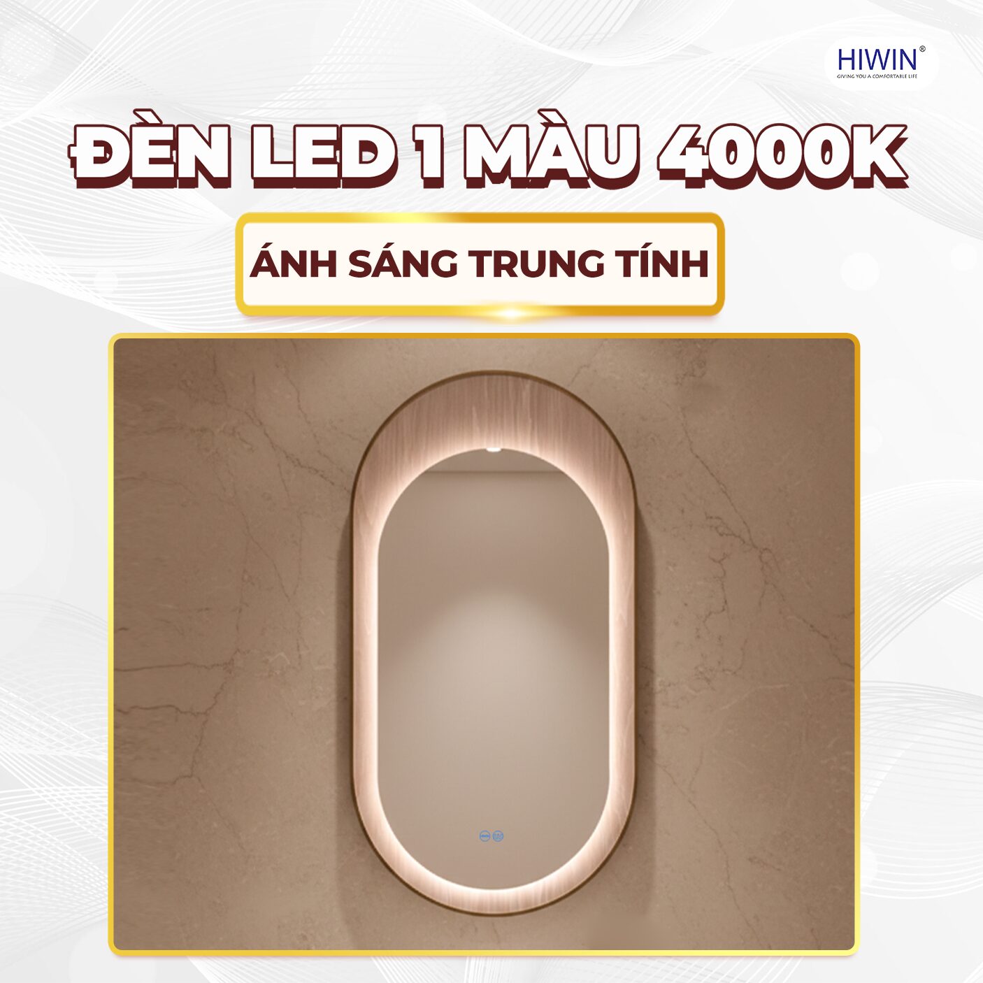 Đèn LED 4000K ánh sáng trung tính dịu mắt khi sử dụng