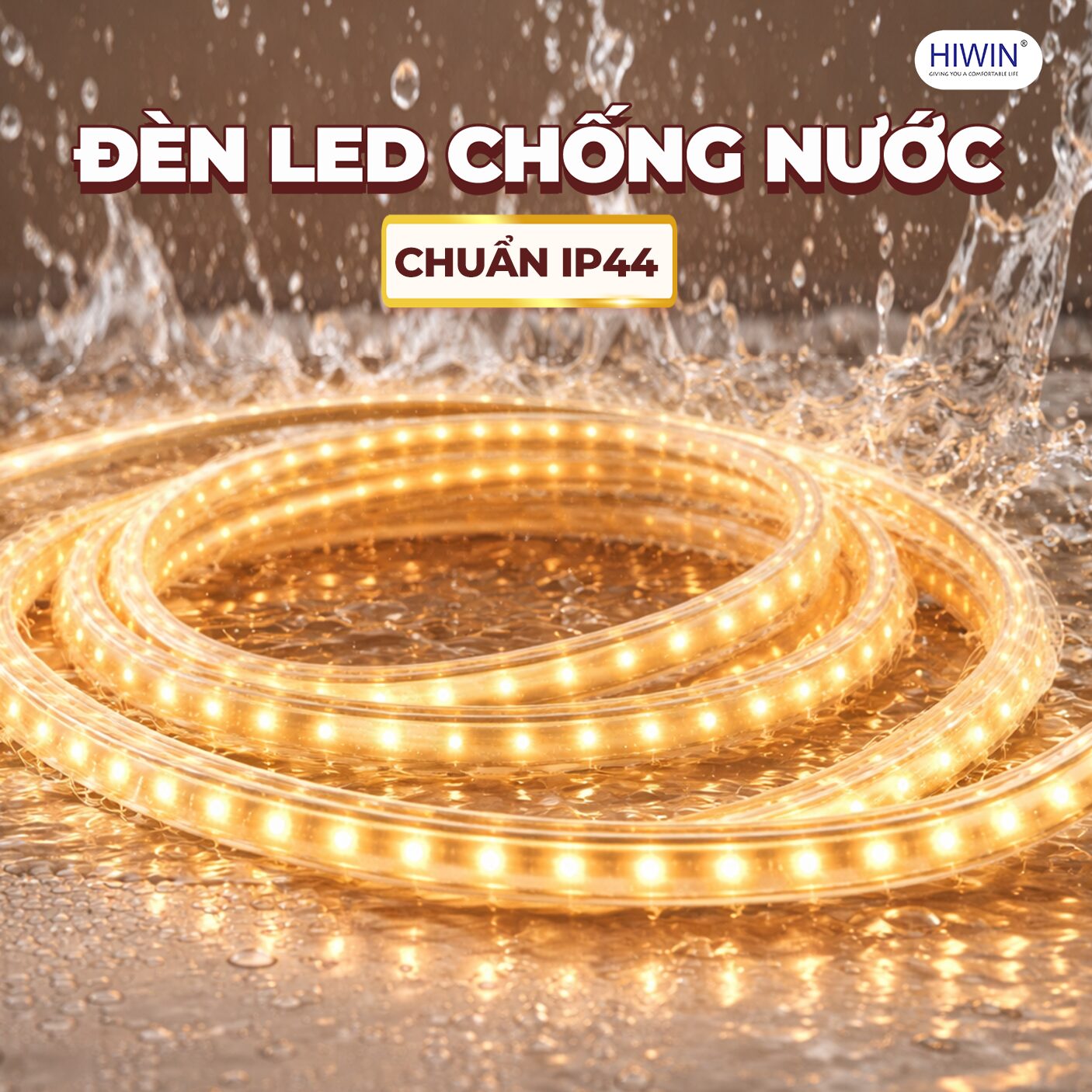 Đèn LED IP44 hoạt động ổn định trong phòng tắm