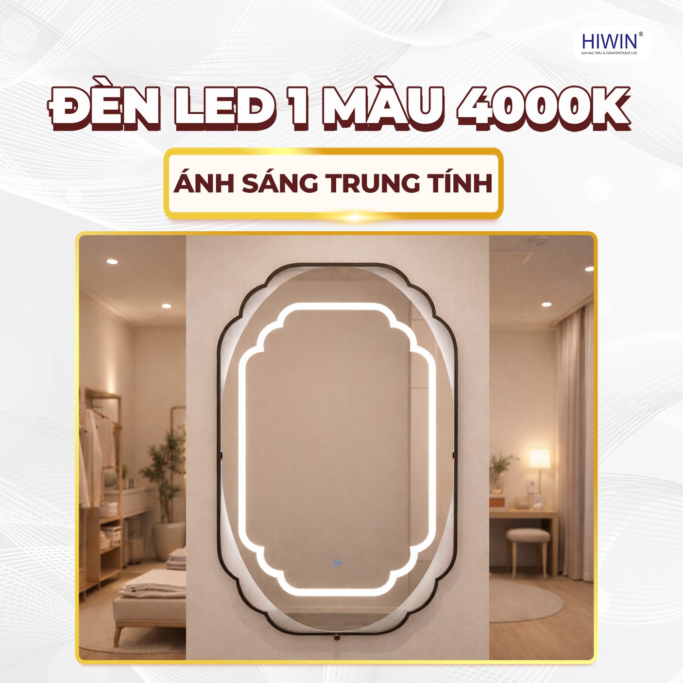 Ánh sáng LED phù hợp trang điểm và sinh hoạt hằng ngày