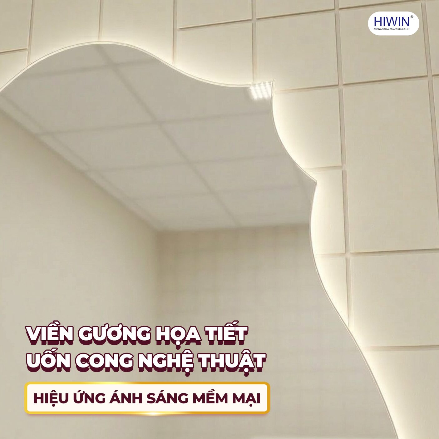 Ánh sáng mềm mại tạo chiều sâu cho không gian phòng tắm