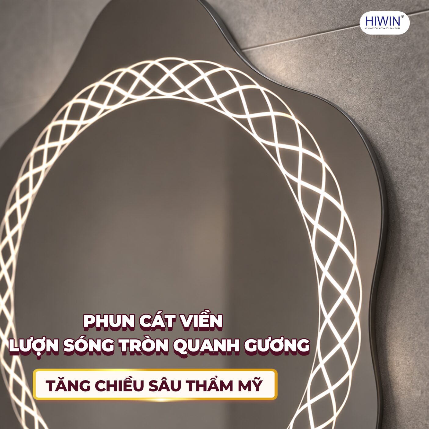 Viền phun cát lượn sóng tạo hiệu ứng ánh sáng LED ấn tượng và thu hút