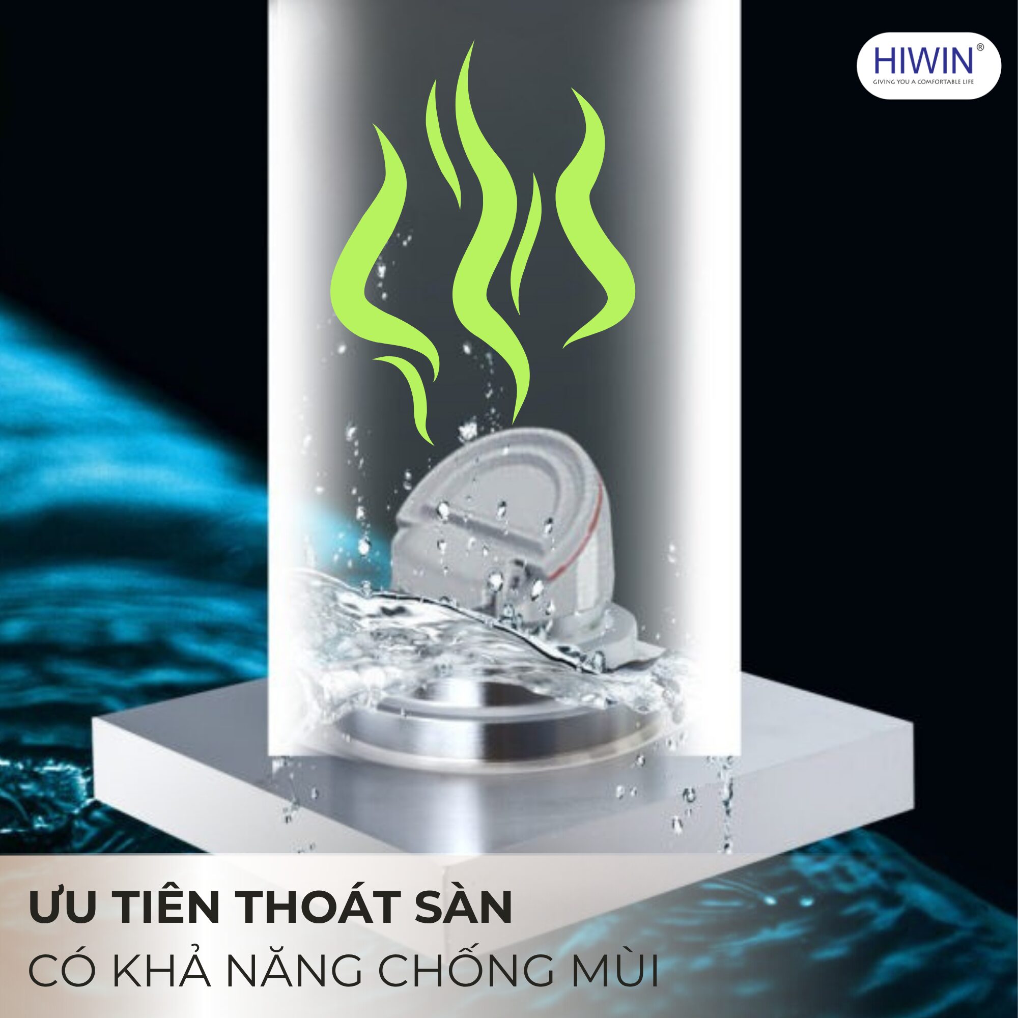 Thoát sàn chống mùi hiệu quả giúp ngăn mùi hôi và thoát nước nhanh trong phòng tắm