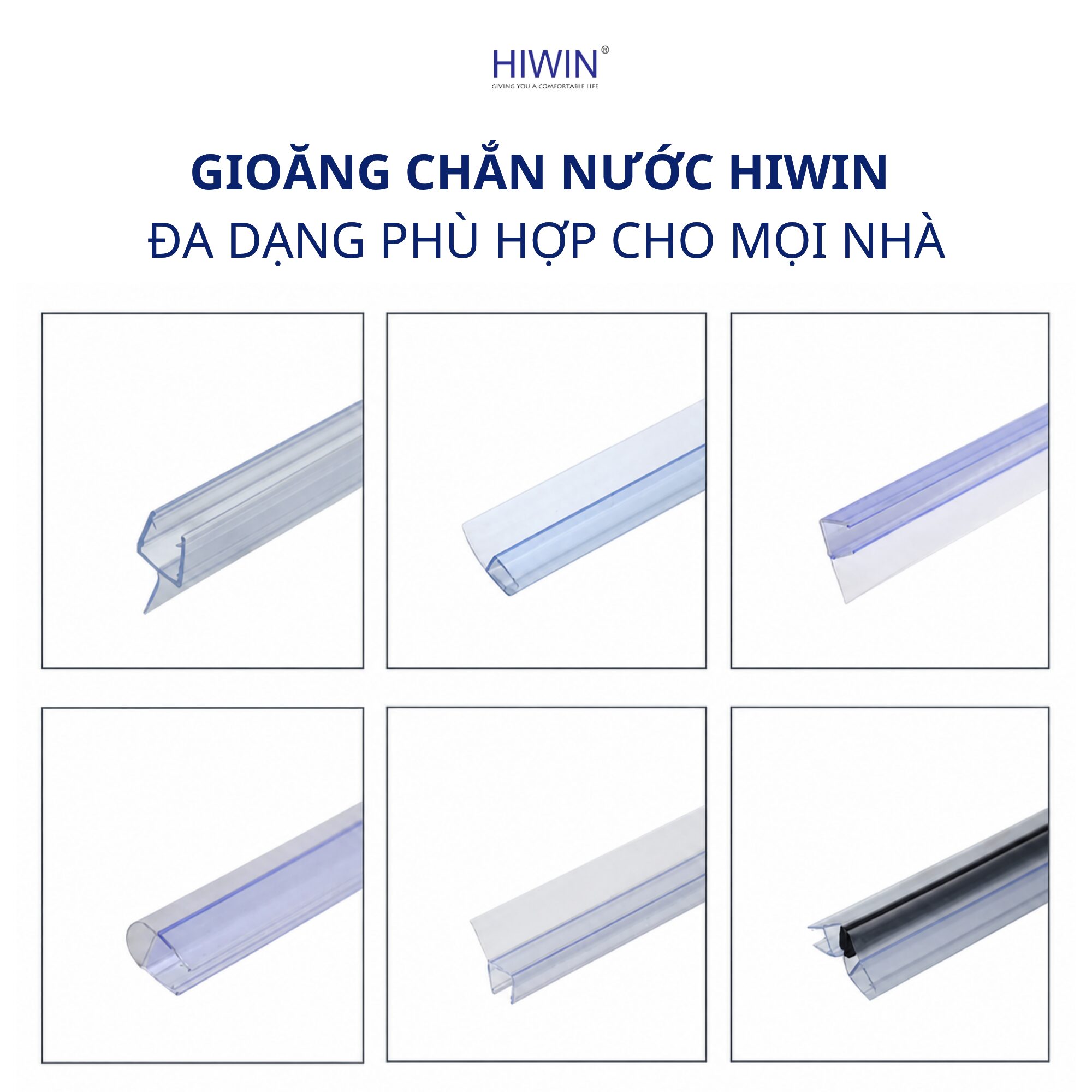 Hiwin gợi ý các loại gioăng vách tắm kính phù hợp