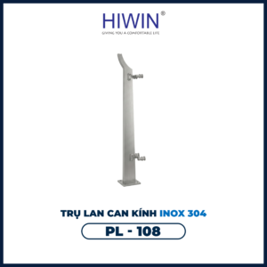 Trụ lan can kính PL-108 inox 304