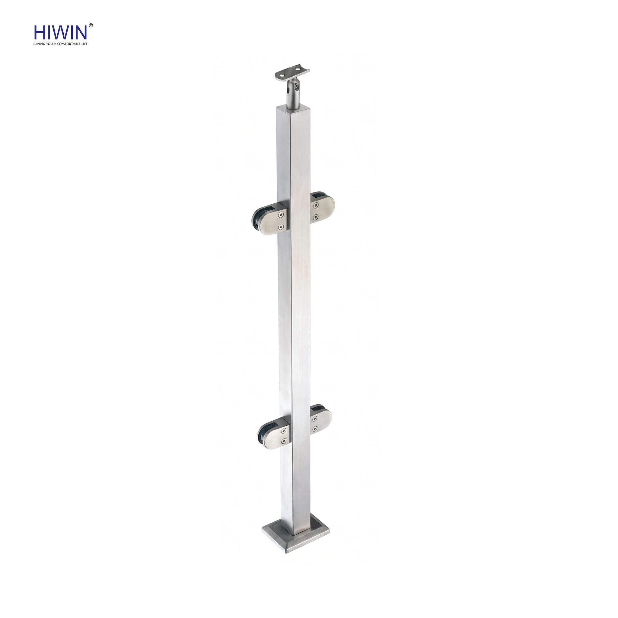 Trụ lan can kính PL-301 inox 304 cao cấp