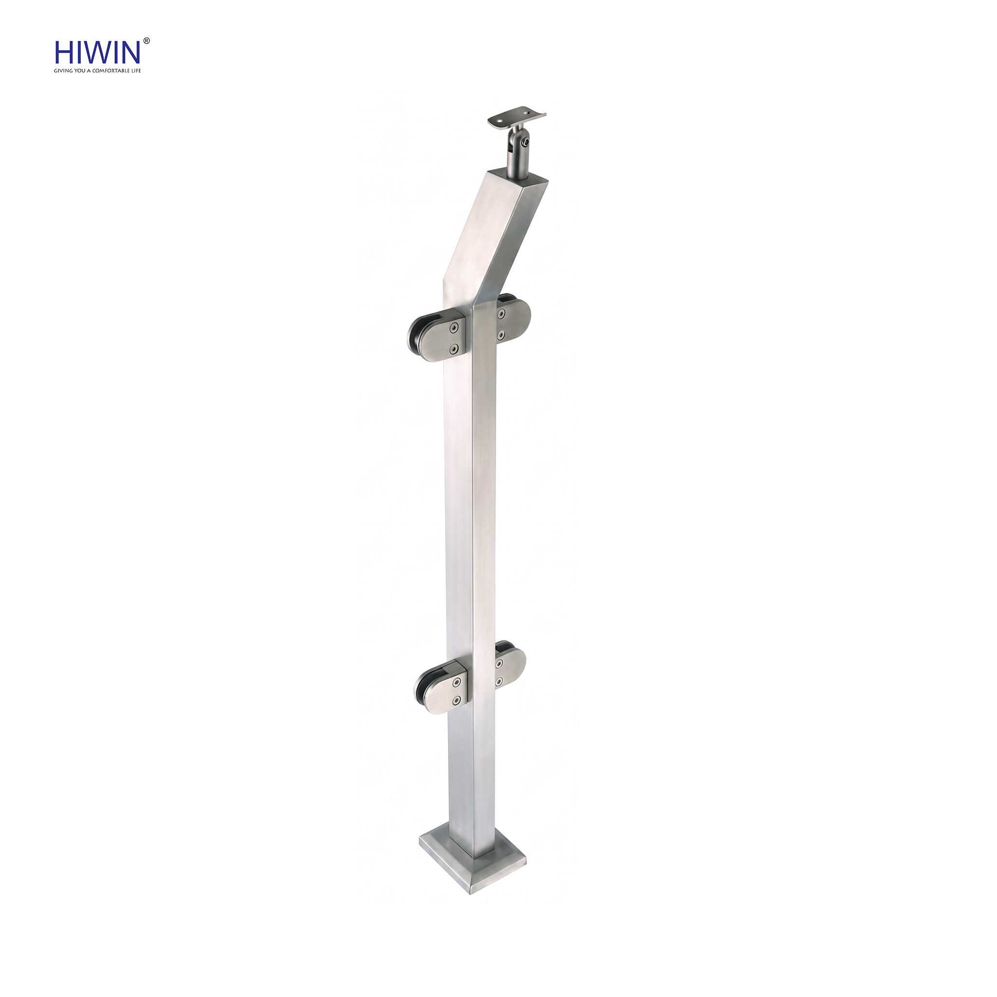 Trụ lan can kính PL-303 dáng cao hiện đại