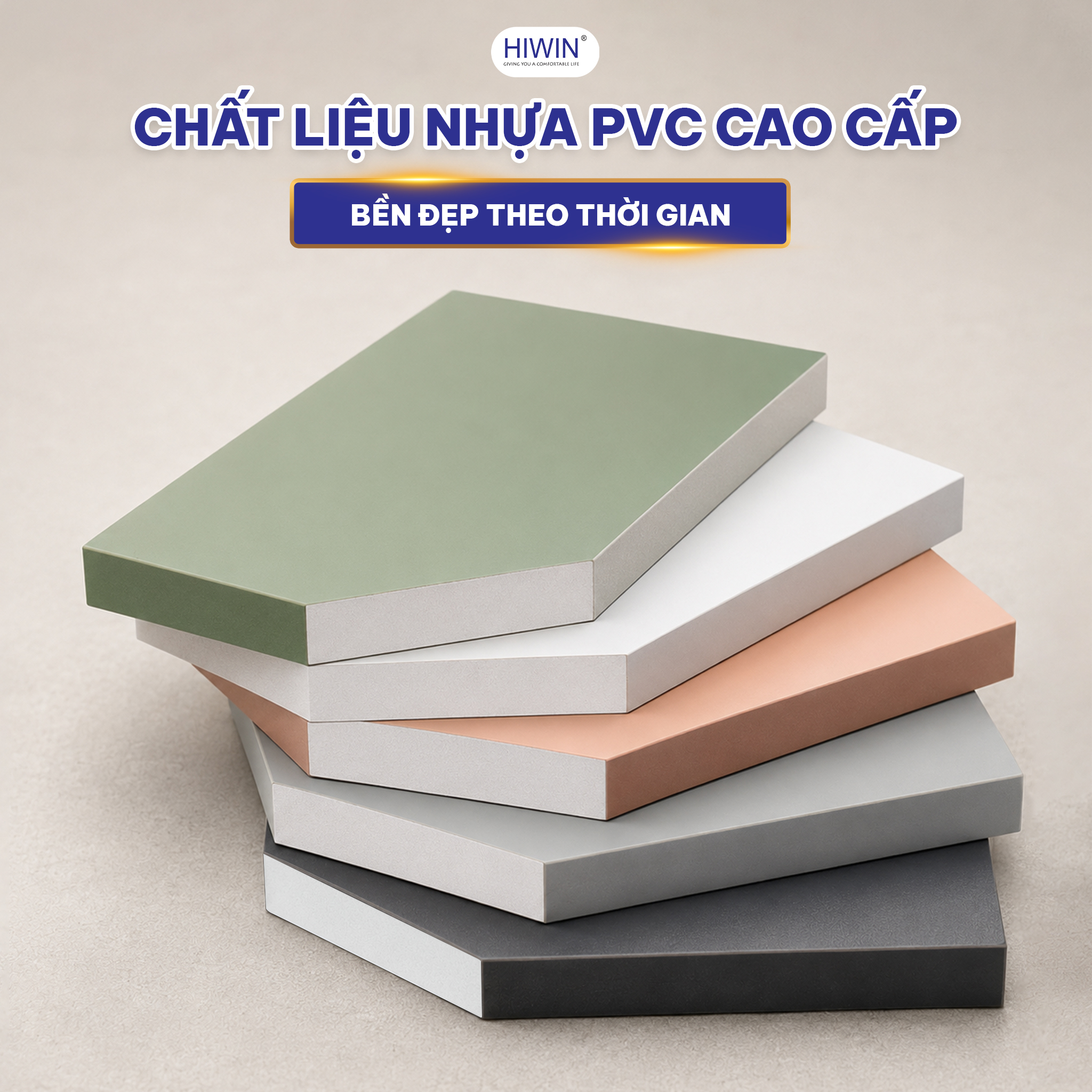 Tủ chậu Hiwin YP-1500 chất liệu nhựa PVC chống ẩm bền đẹp trong phòng tắm