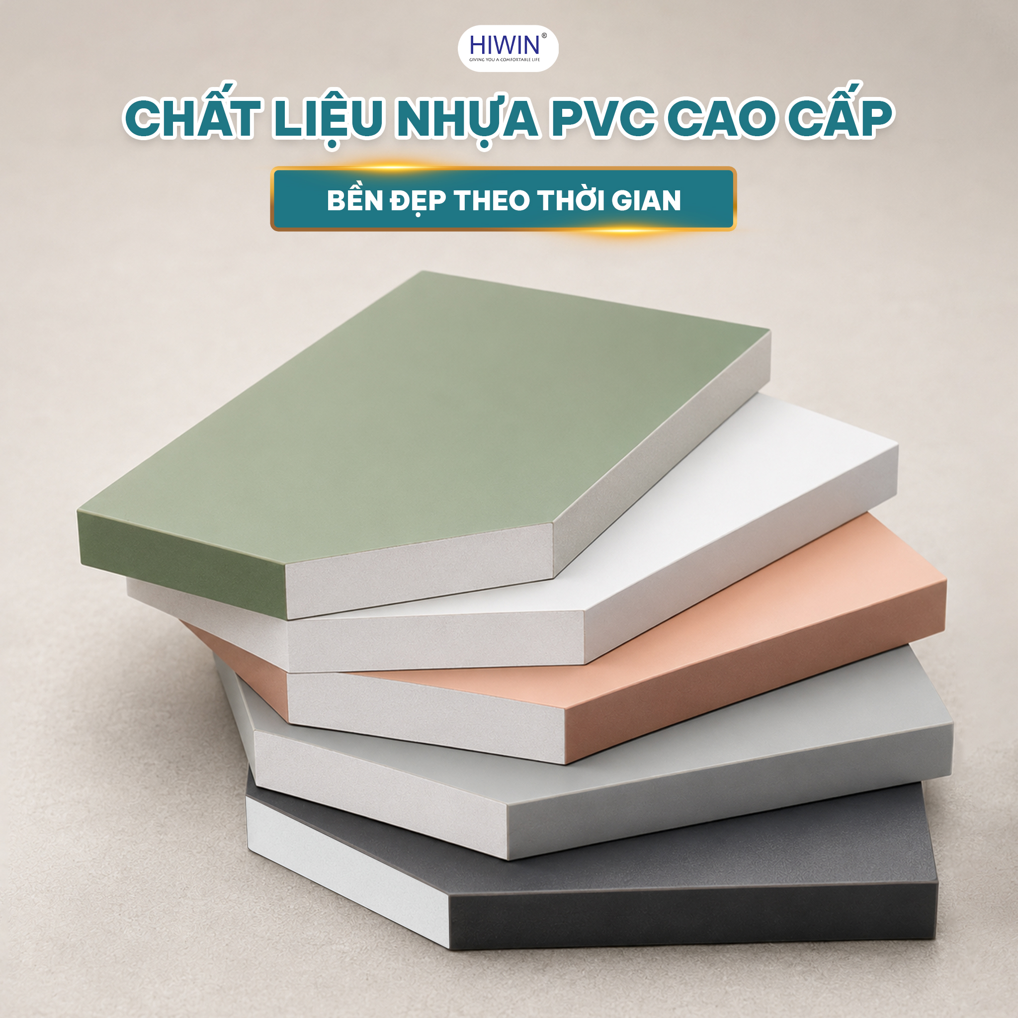 YP-1498 chất liệu nhựa PVC bền đẹp chống ẩm trong phòng tắm