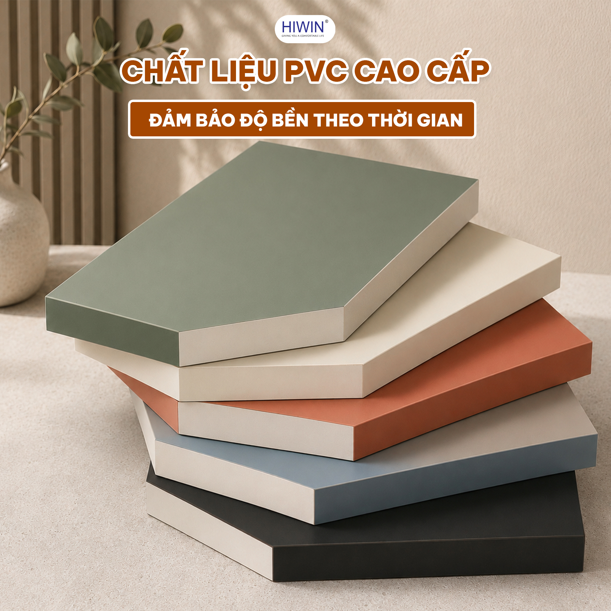 Tủ chậu Hiwin YP-1495 chất liệu nhựa PVC chống ẩm bền đẹp