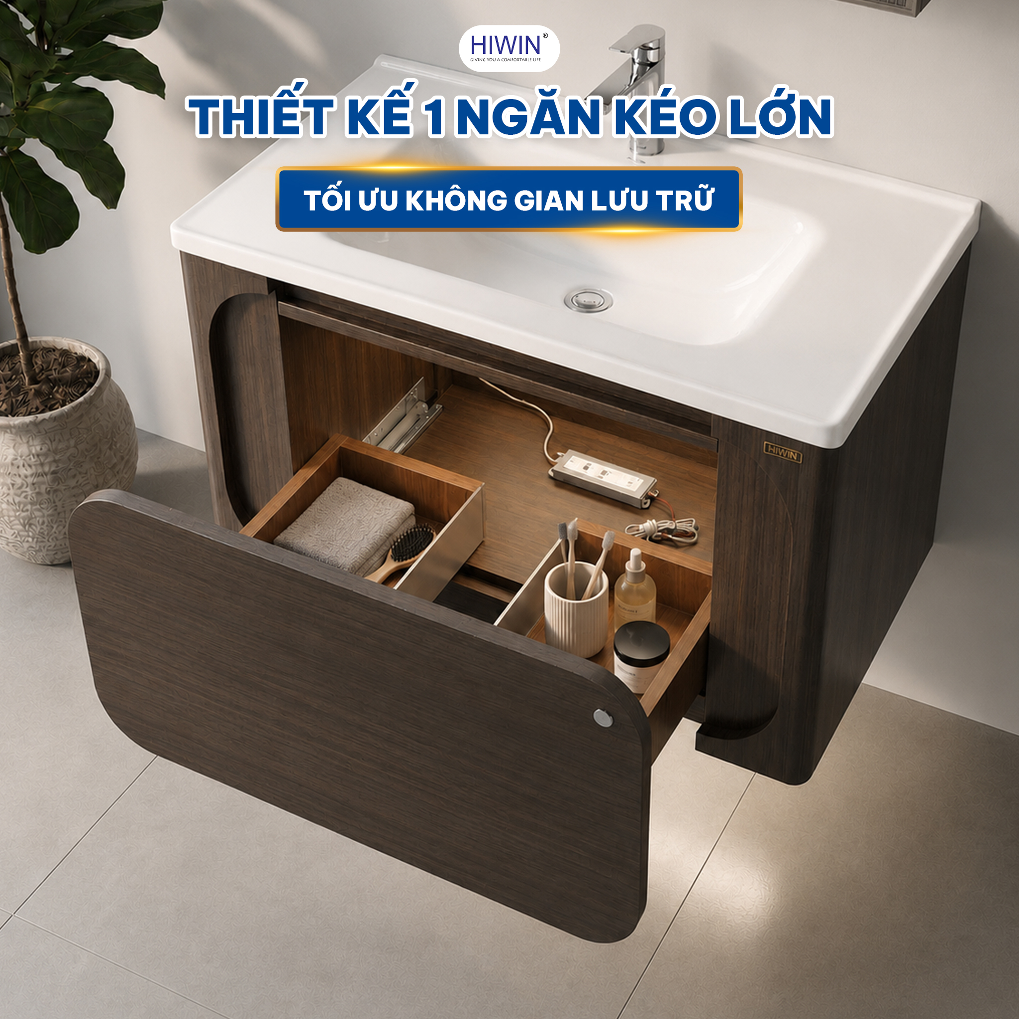 Tủ chính Hiwin YP-1491 với ngăn kéo lớn để đồ tiện lợi