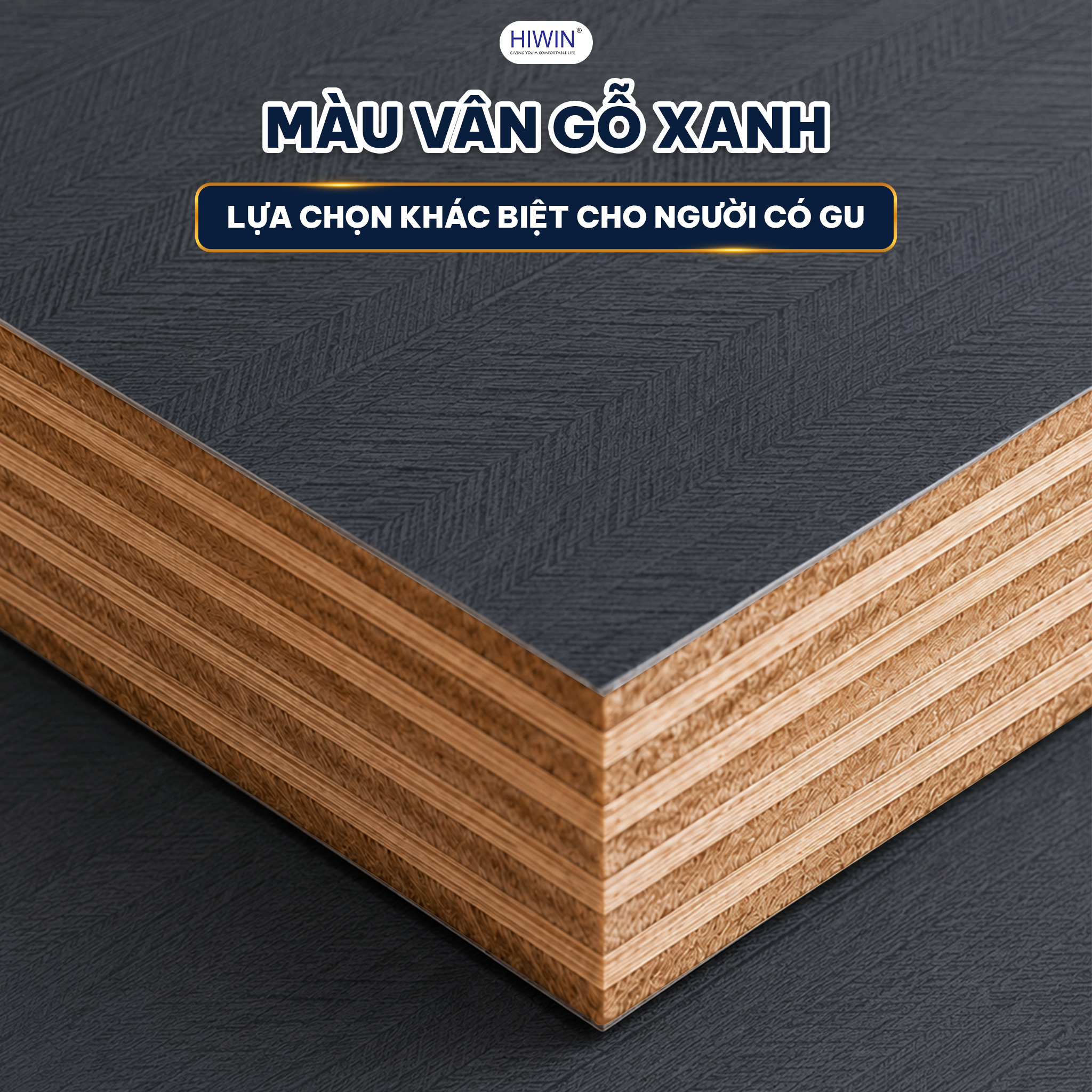 Bộ tủ chậu YS-2647 màu vân gỗ xanh tạo điểm nhấn mới lạ cho phòng tắm