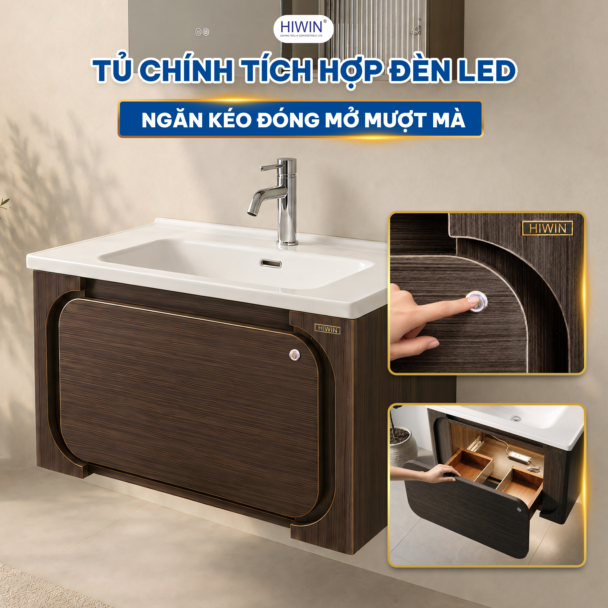 Tủ chính YP-1491 tích hợp đèn LED ấn tượng