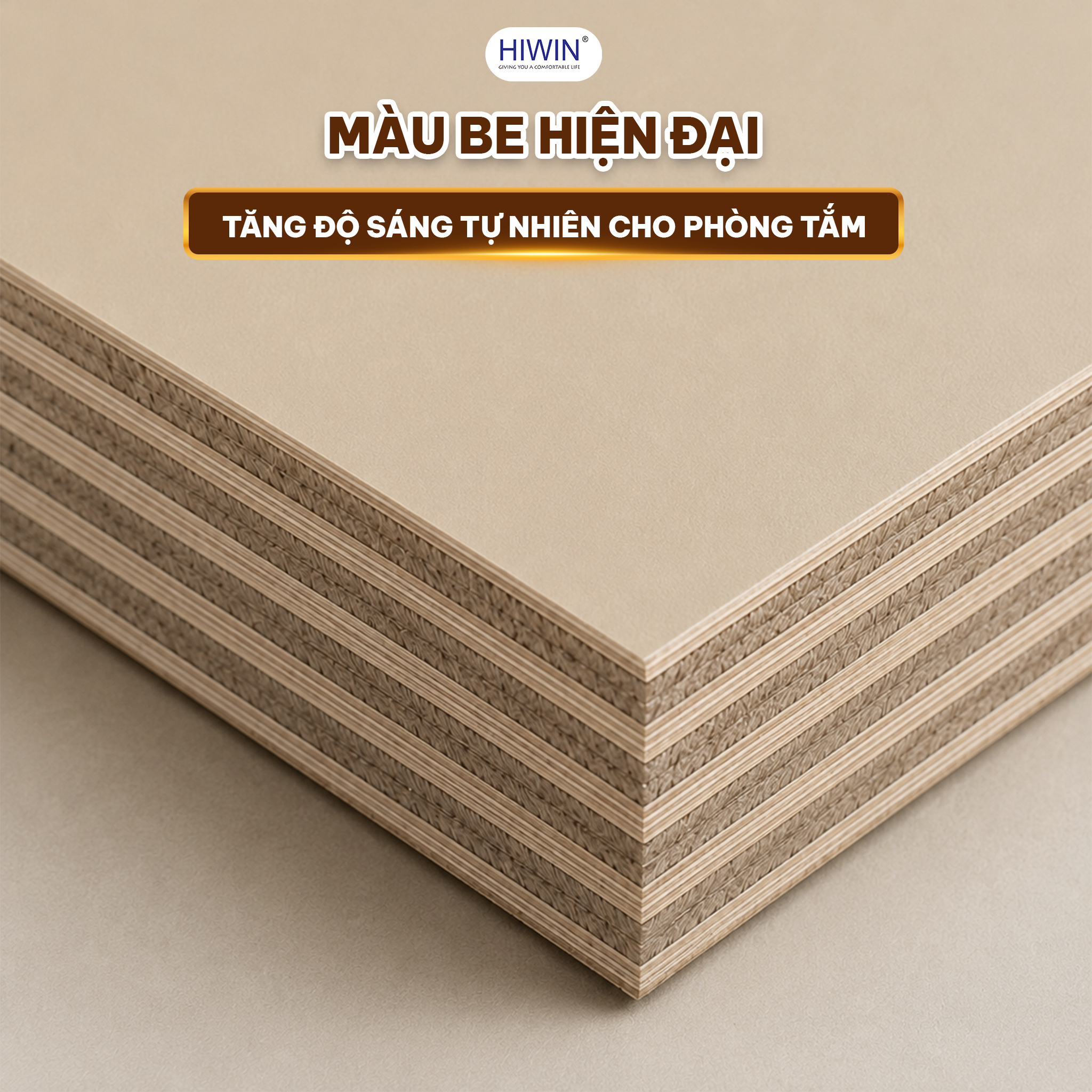 Tông be sáng của bộ tủ YS-2652 mang lại cảm giác dịu mắt và thanh lịch