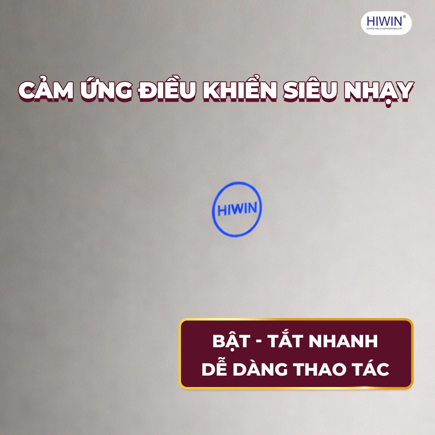 Cảm ứng điều khiển trên gương thông minh chữ nhật M-V70100L-H thao tác nhạy và dễ sử dụng