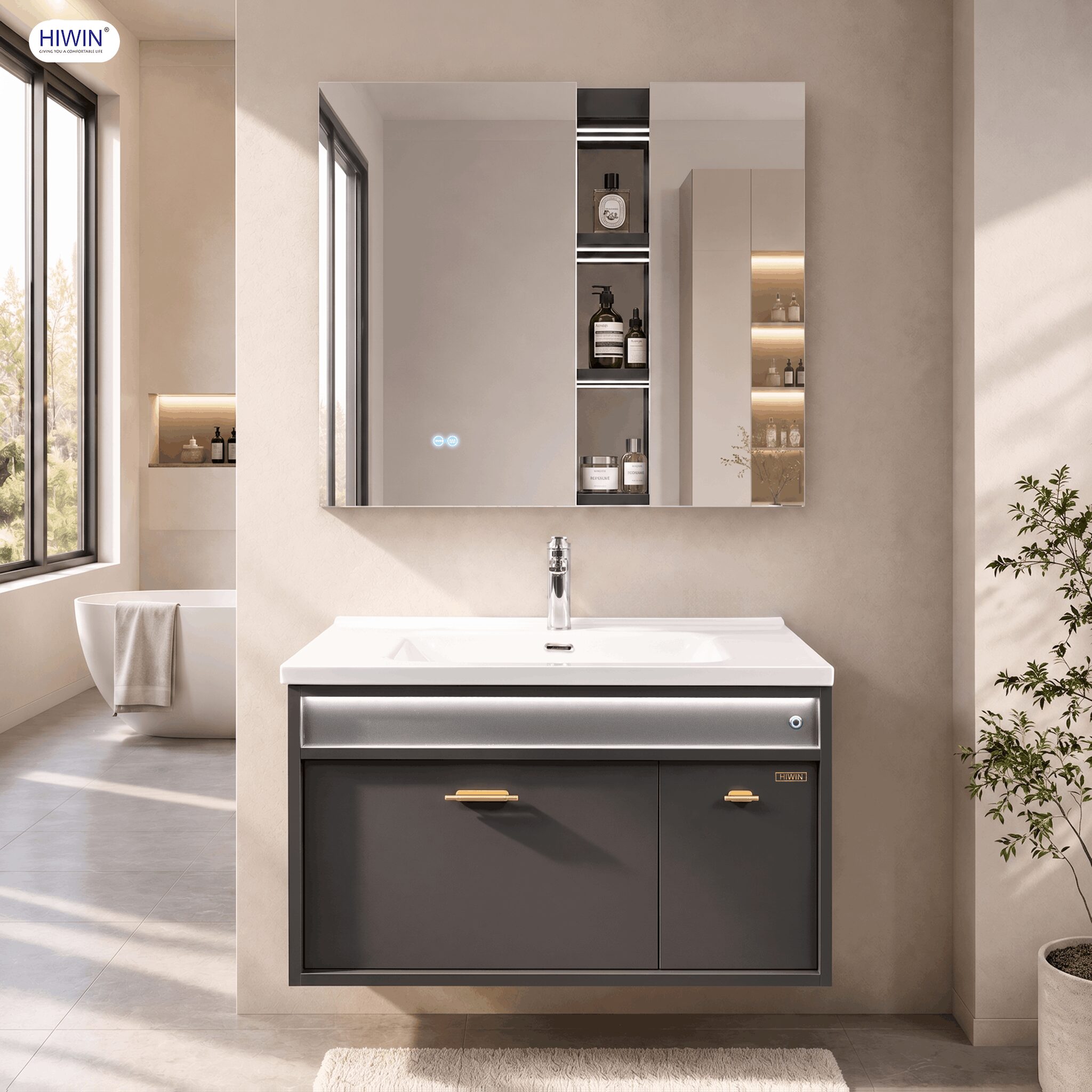 Bộ tủ chậu lavabo cao cấp YP-1502